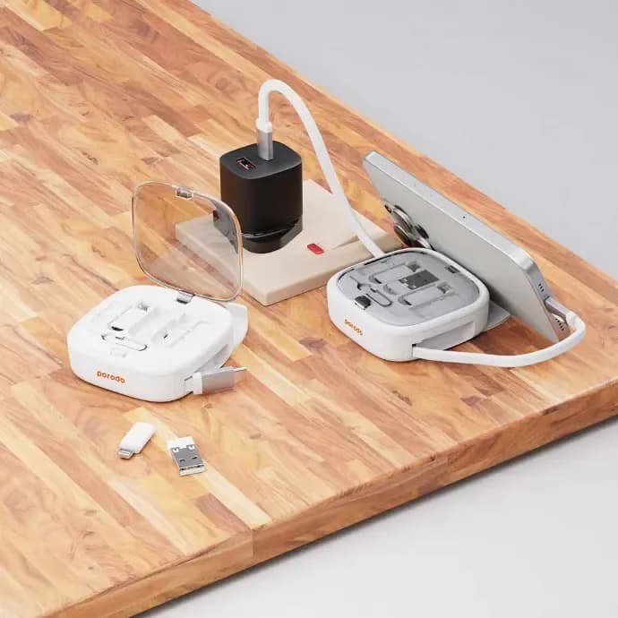 Porodo Multi-Device Charging Kit Data & Charge - White 1 Porodo Multi-Device Charging Kit Data & Charge - White 1
