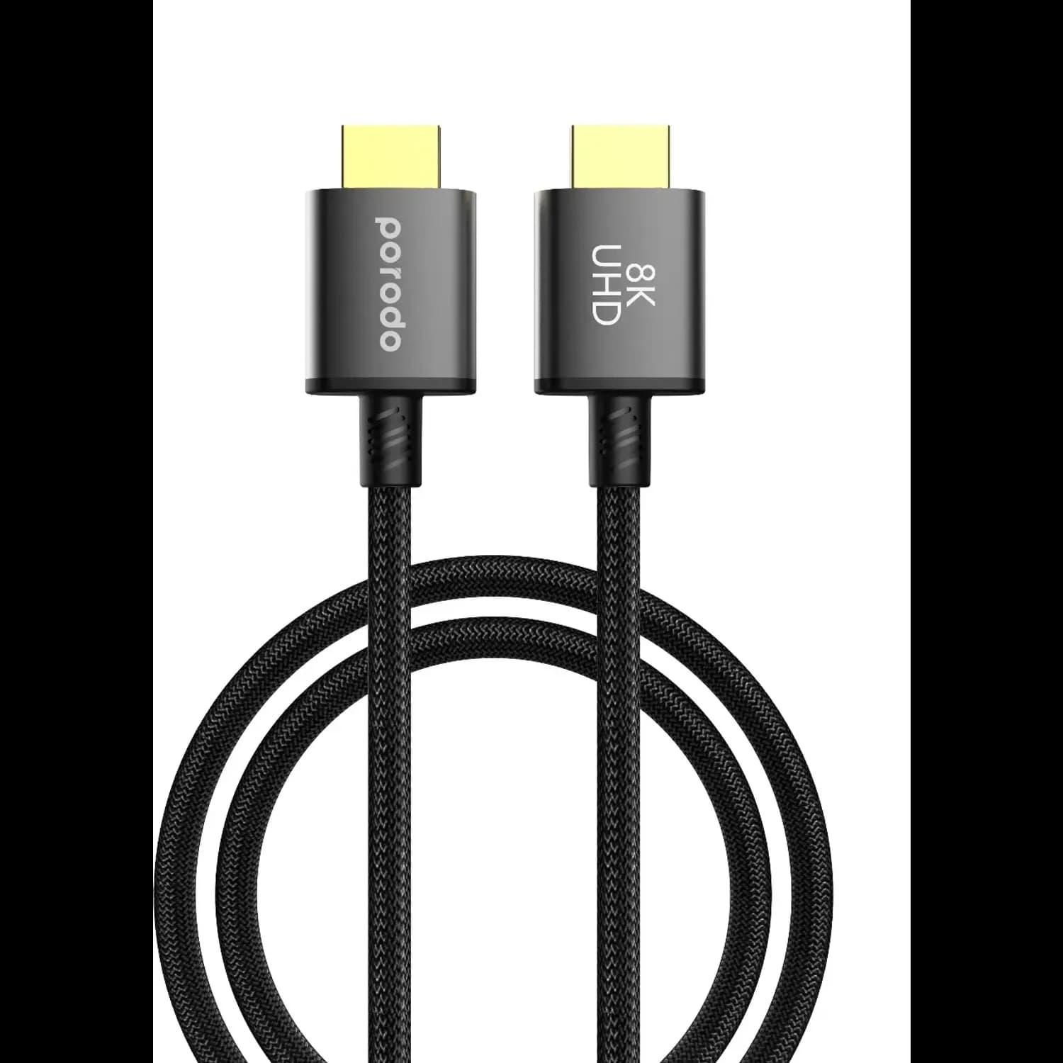 Porodo HDMI Cable - 8K 3M, HDMI 2.1, Black 1 Porodo HDMI Cable - 8K 3M, HDMI 2.1, Black 1
