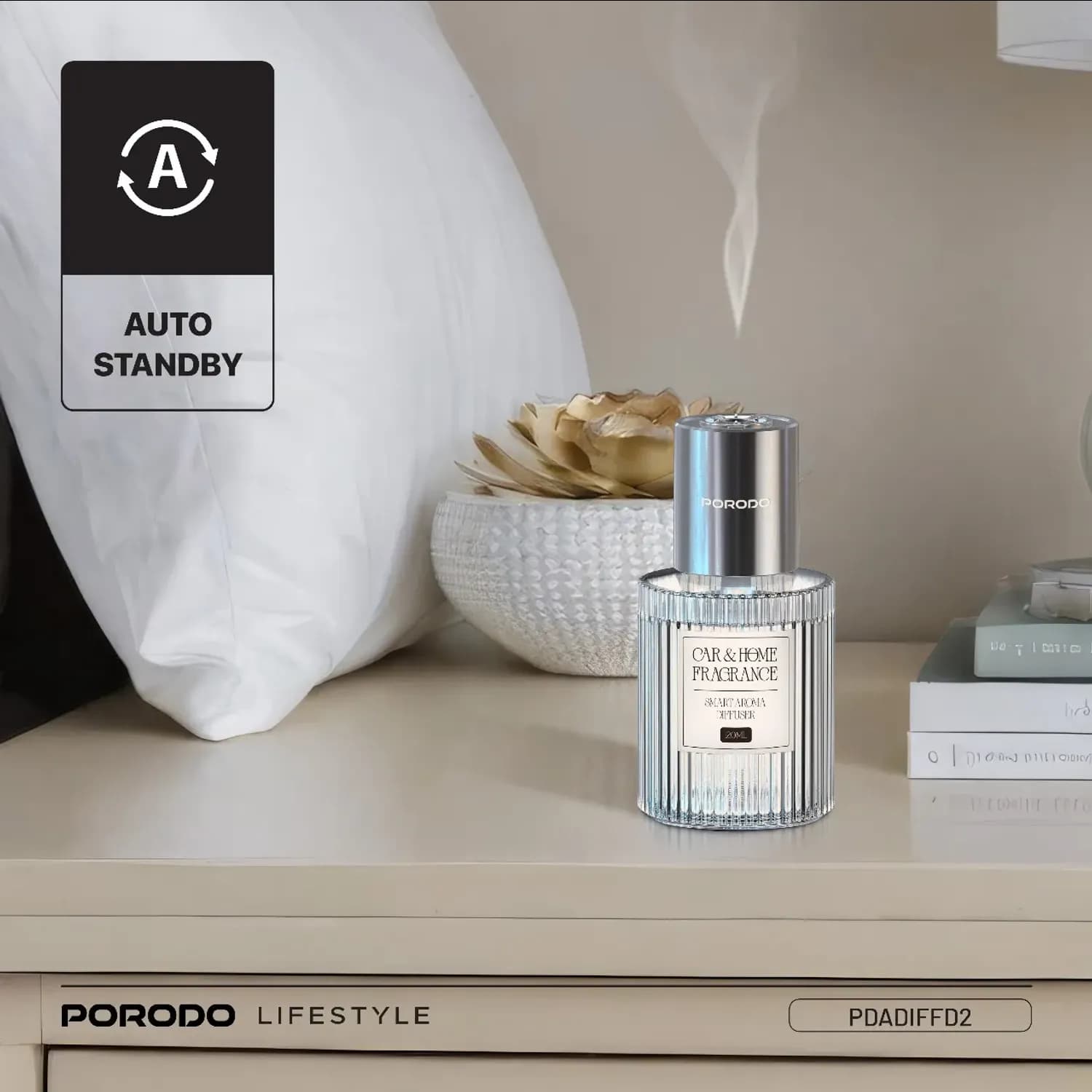 Porodo Aroma Diffuser Grasse - 120ml, White 2