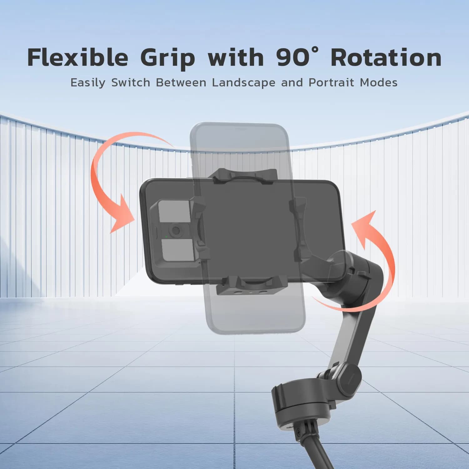 Porodo 3-Axis Gimbal Stabilizer - AI Tracking, Foldable, Black 5
