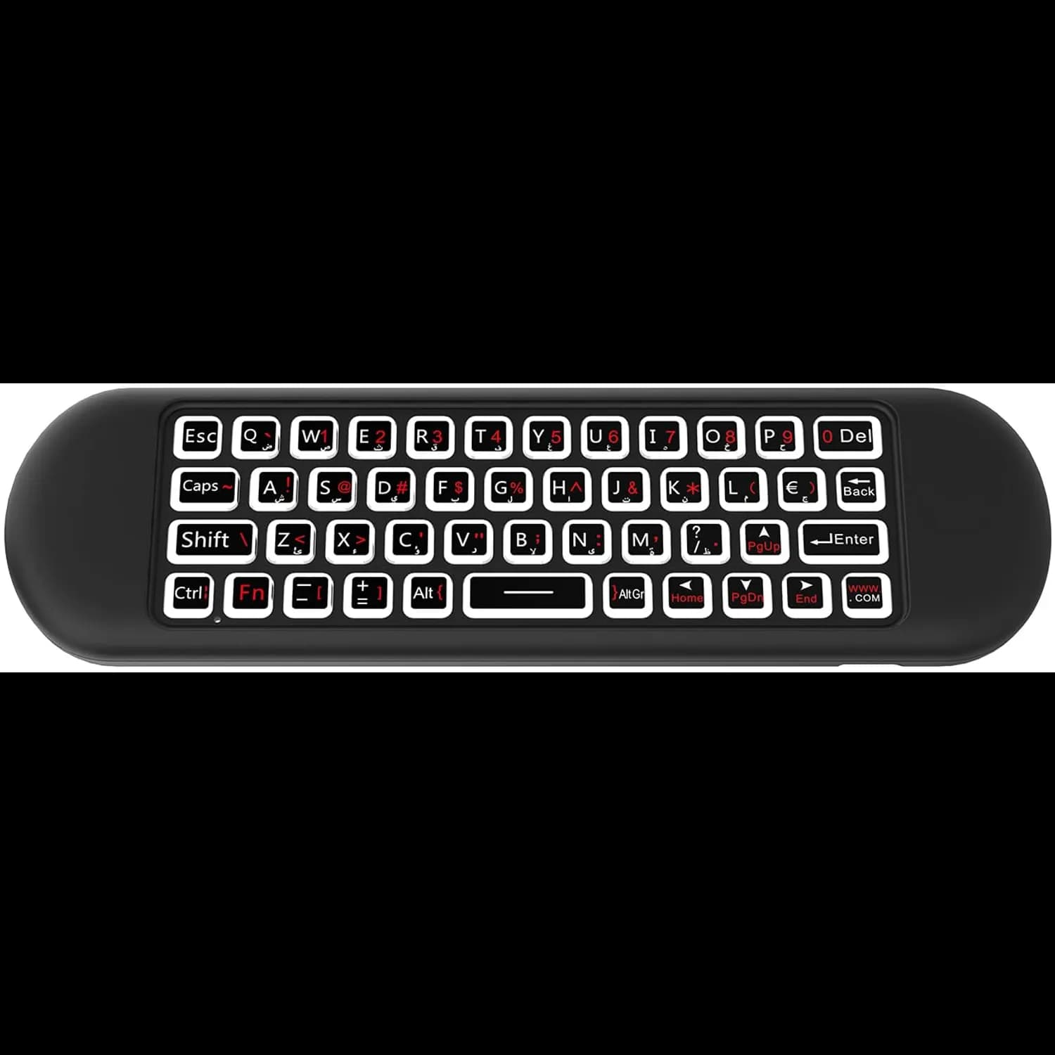 Porodo Mini Keyboard Air Mouse - Bluetooth 5.2, RGB Backlight, Black 2