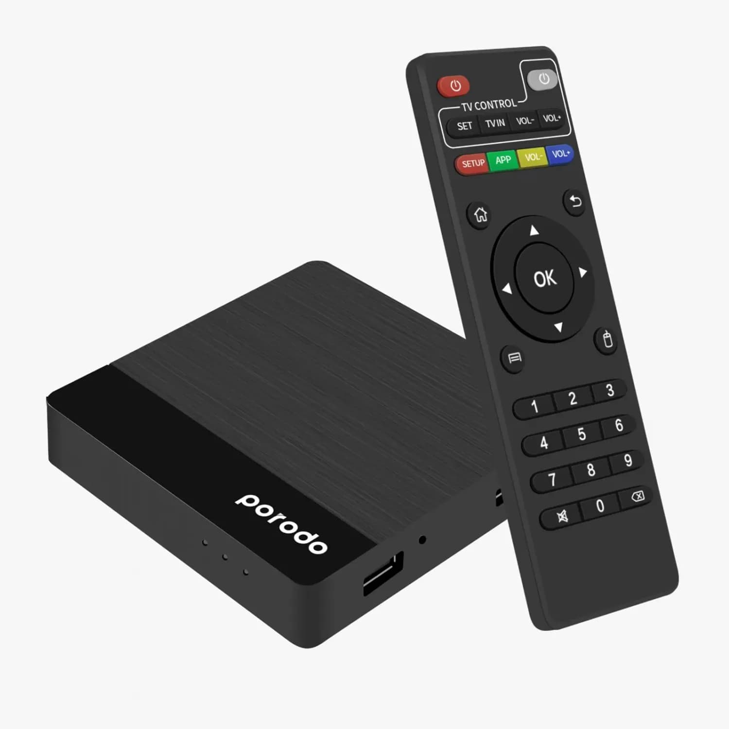 Porodo Android TV Box Video Streaming - Black 4