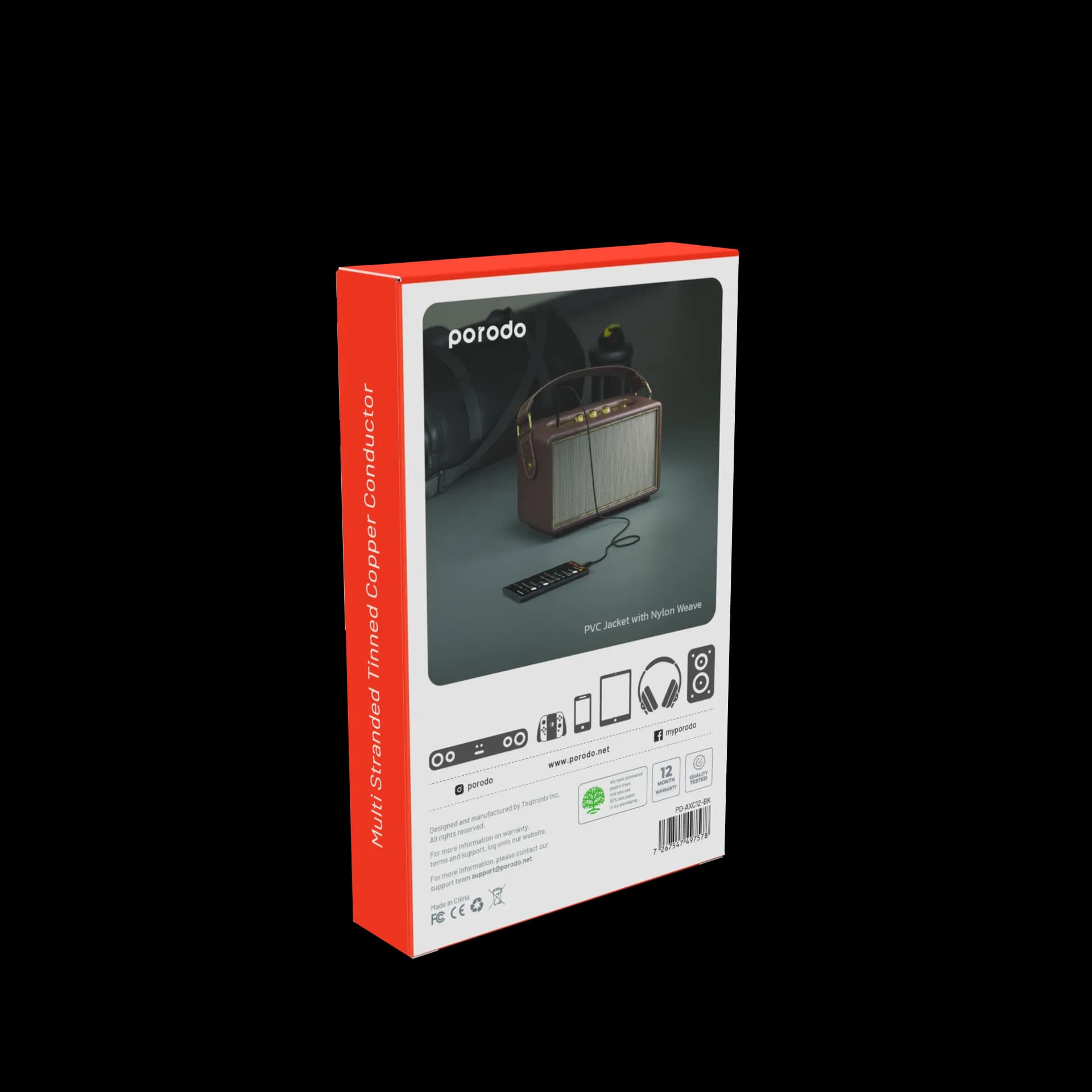 Porodo Aluminum Type-C to AUX Cable 2