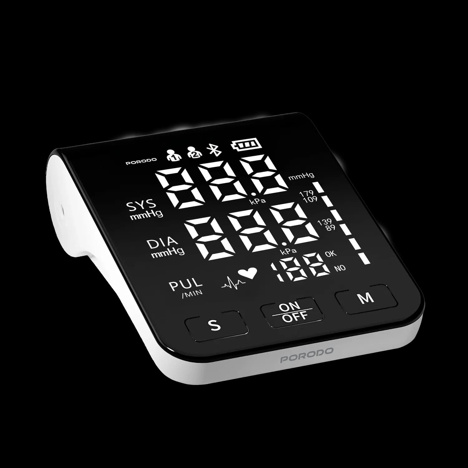Porodo Blood Pressure Monitor - Dual User Memory, White 1 Porodo Blood Pressure Monitor - Dual User Memory, White 1