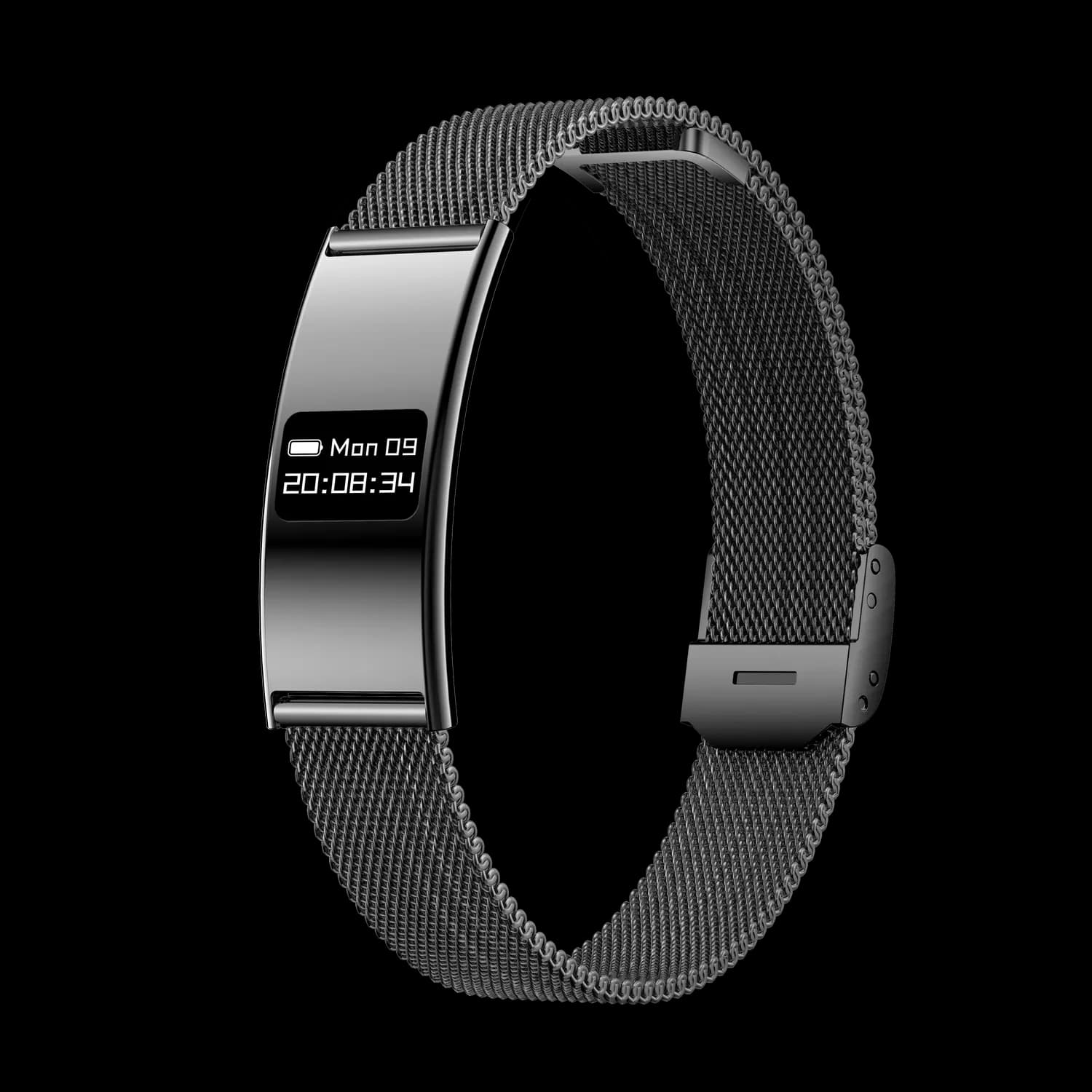 Porodo Smart Bracelet Trackfit Plus - Heart Rate & BP Monitor, Black 1 Porodo Smart Bracelet Trackfit Plus - Heart Rate & BP Monitor, Black 1