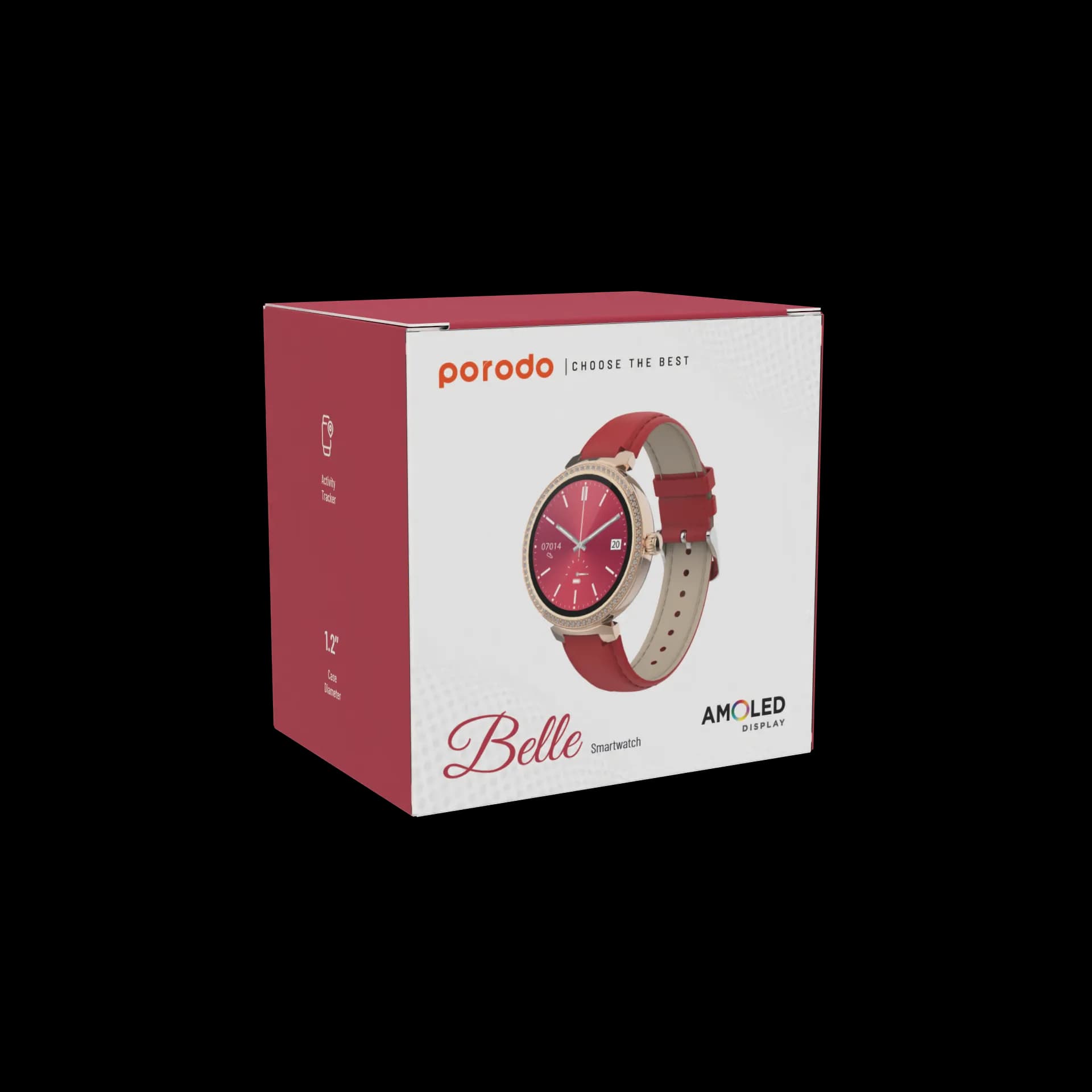 Porodo Belle Smart Watch AMOLED Display — Red 3