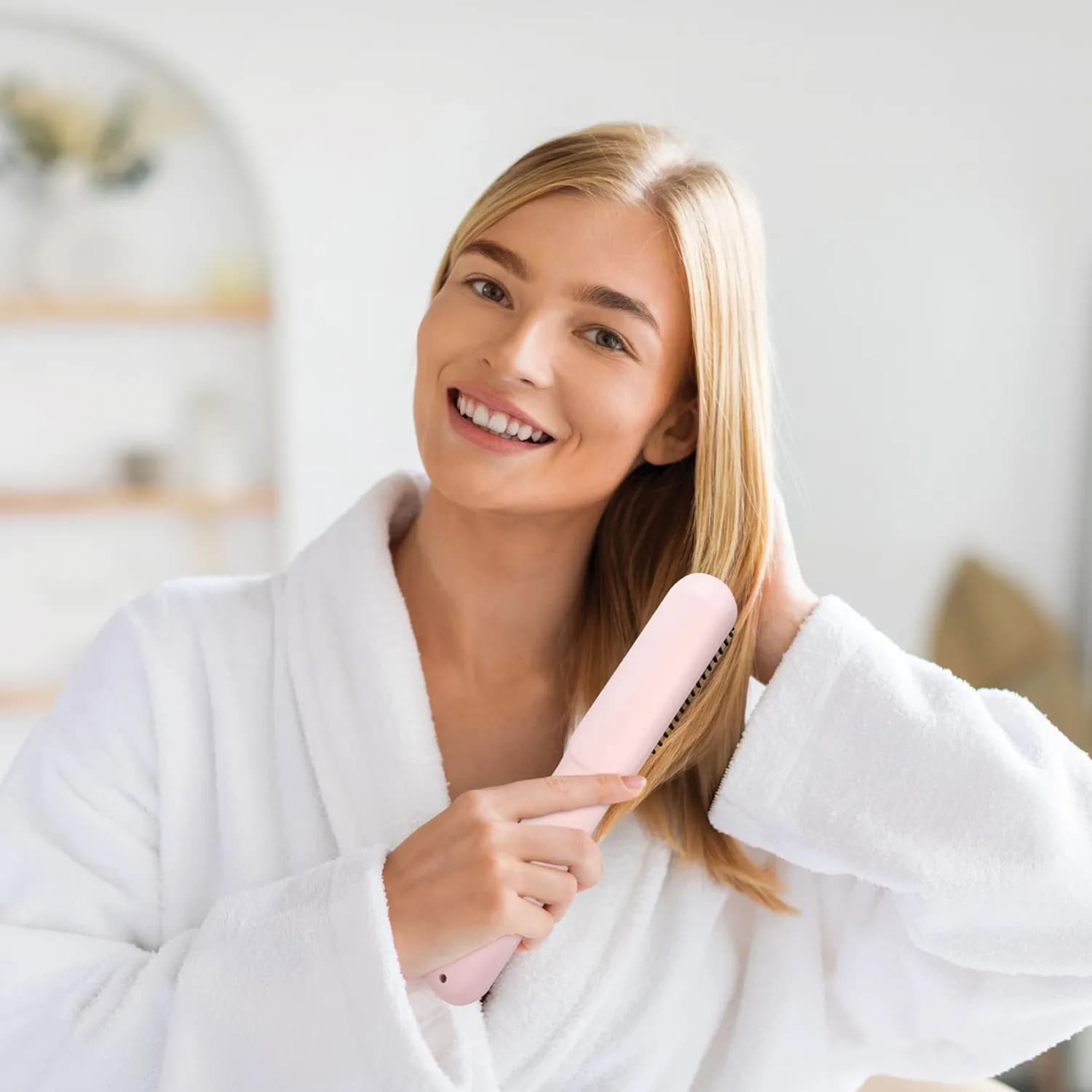 Porodo Cordless Curling Iron - 2600mAh, Pink 2