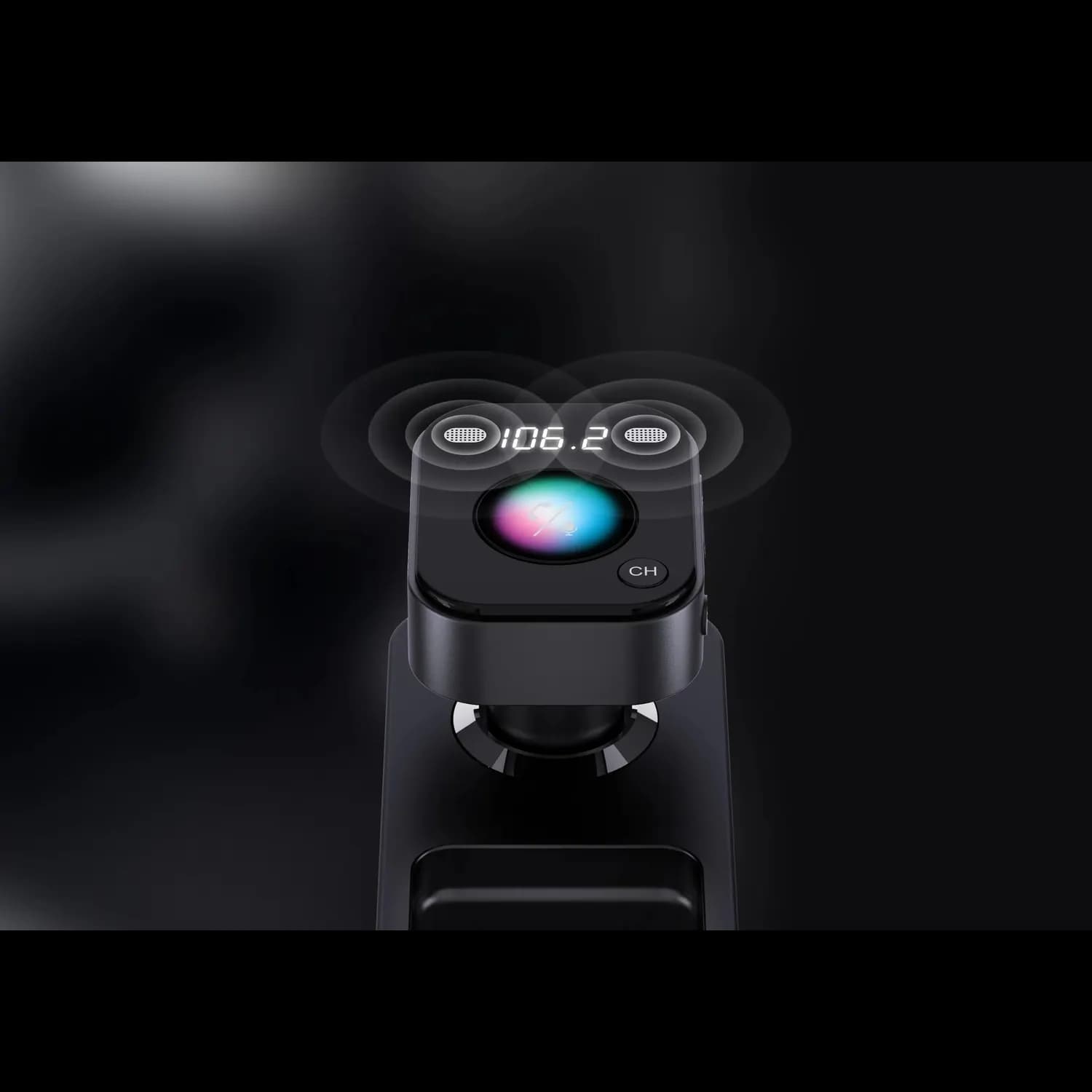 Porodo FM Transmitter & Charger - Bluetooth 5.4, 57W, Black 2