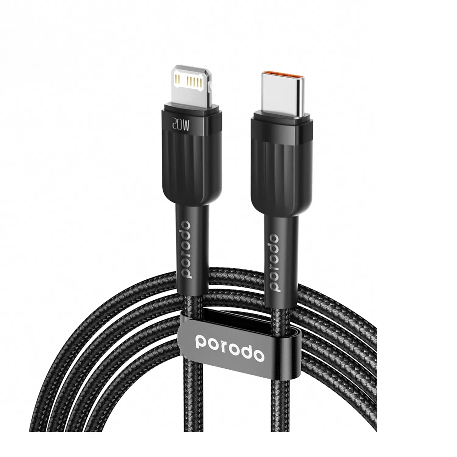 Porodo Braided 20W PD C to Lightning Fast Charging Cable 1M 1