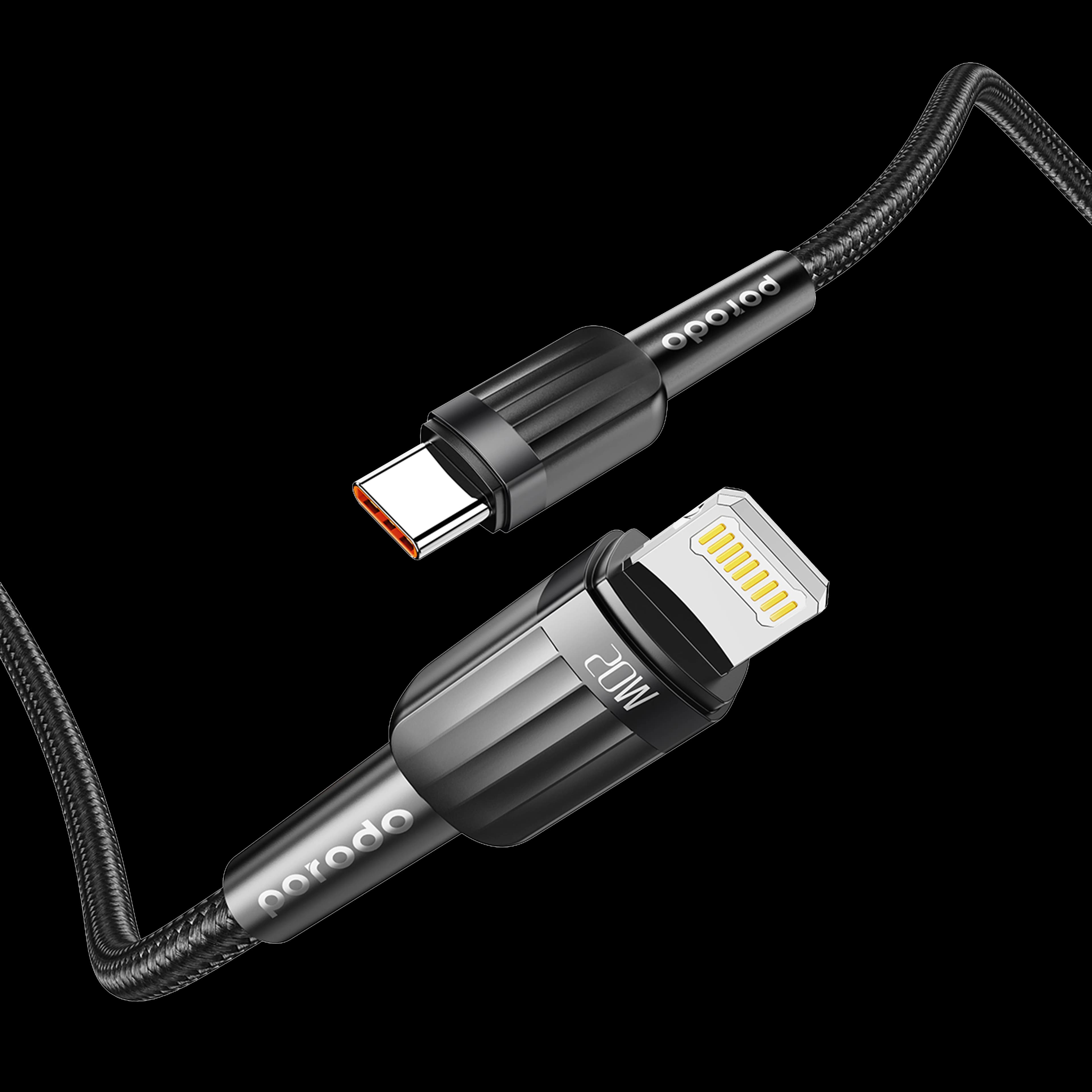 Porodo Braided 20W PD C to Lightning Fast Charging Cable 1M 4