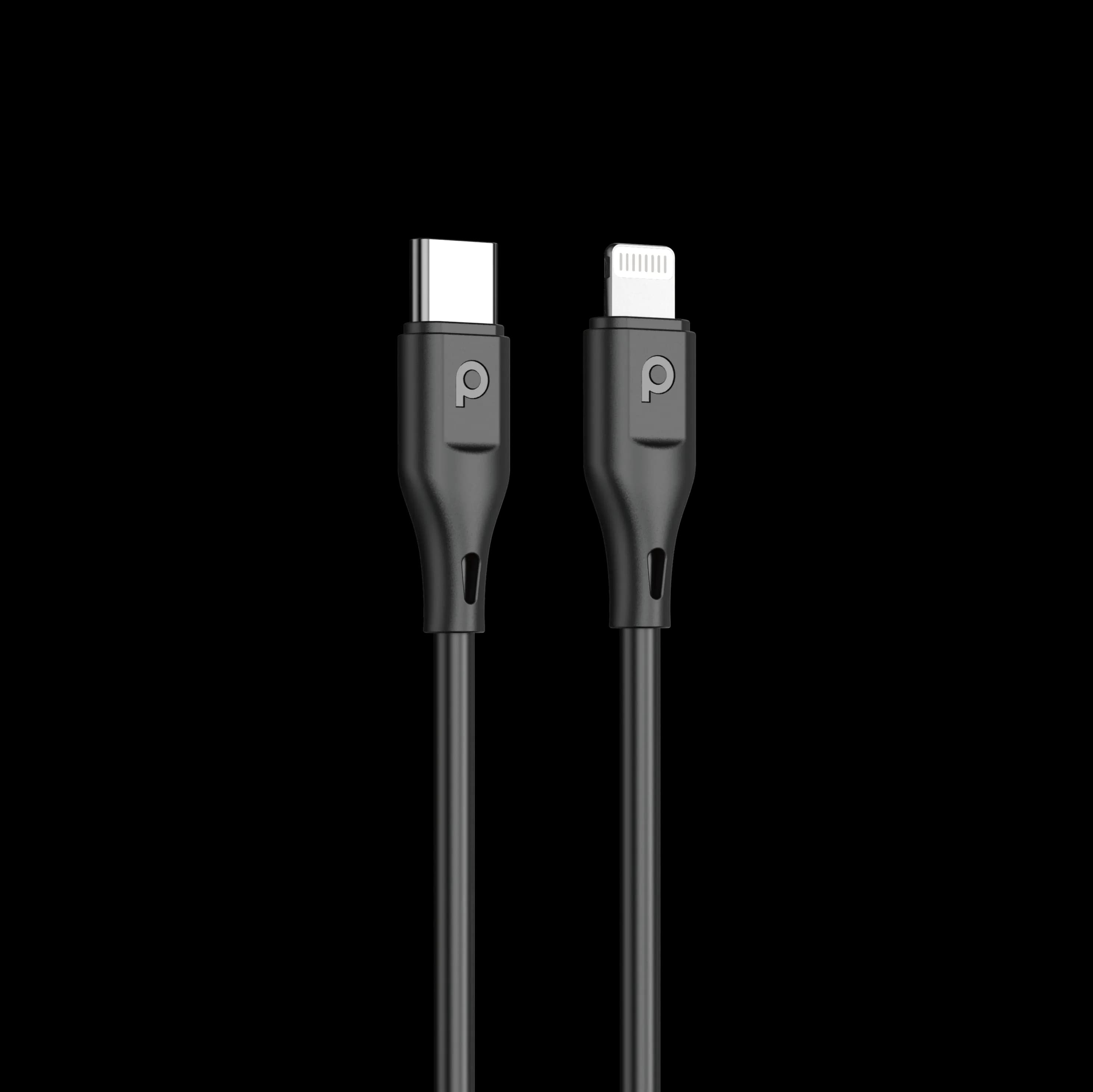 Porodo 20W Single USB C Charger UK With Type C to L Cable 1.2M - Black 2