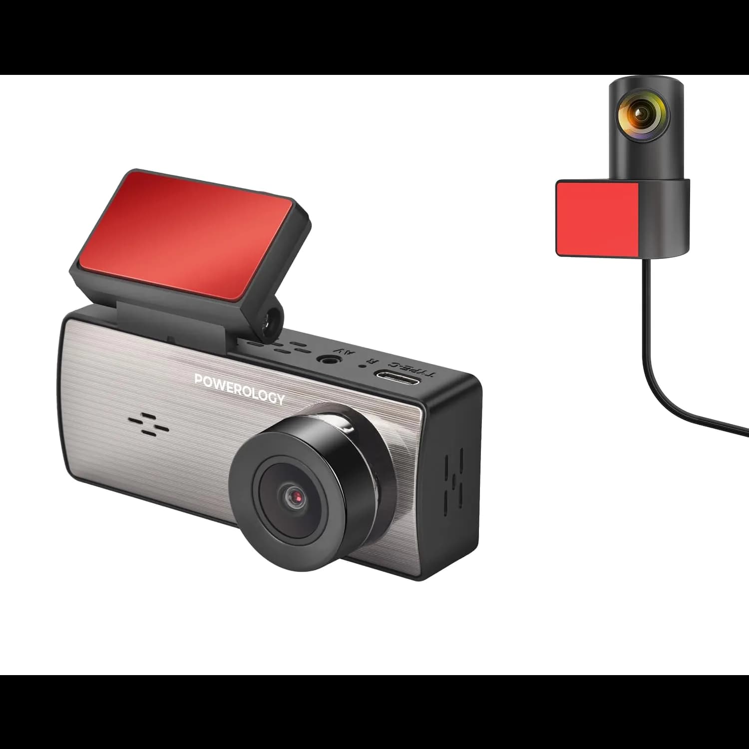 Powerology Dash Camera - Dual Recording, 2560x1440, Black 5