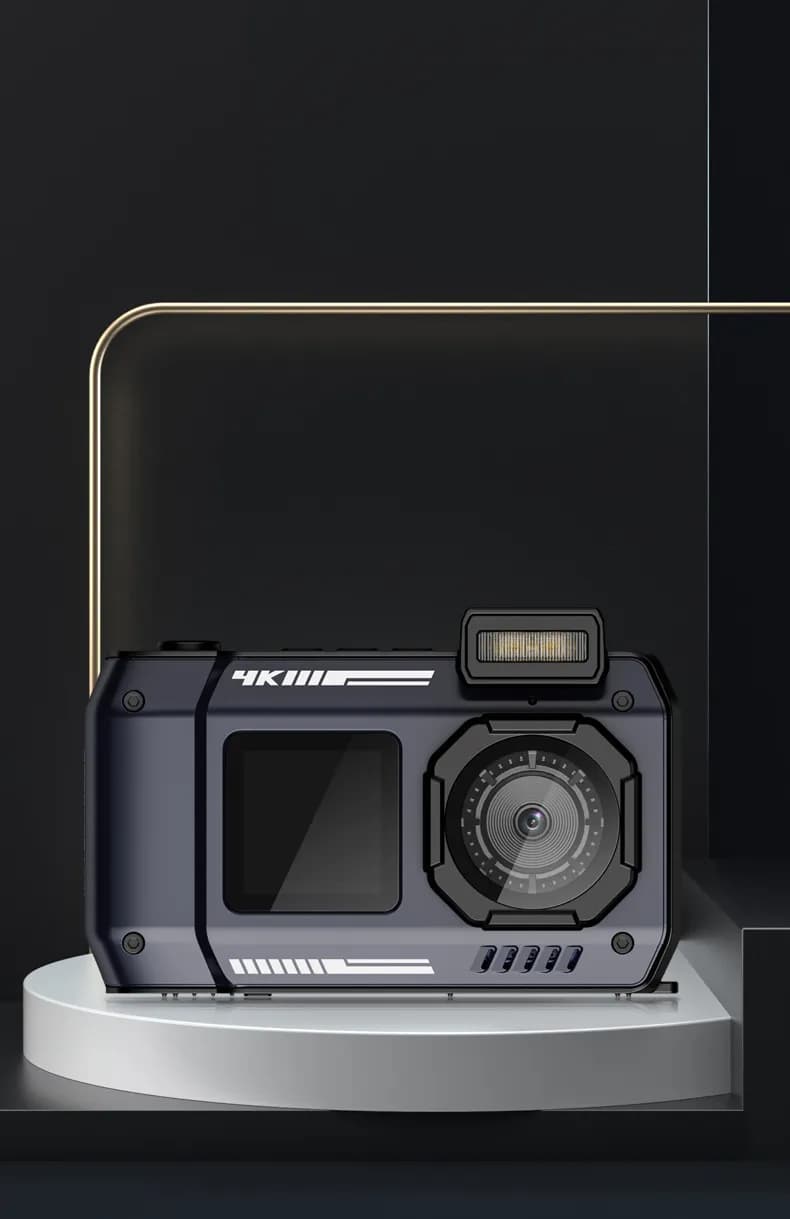 Porodo Waterproof Digital Camera Dual Screen & 18x Zoom — Black 2