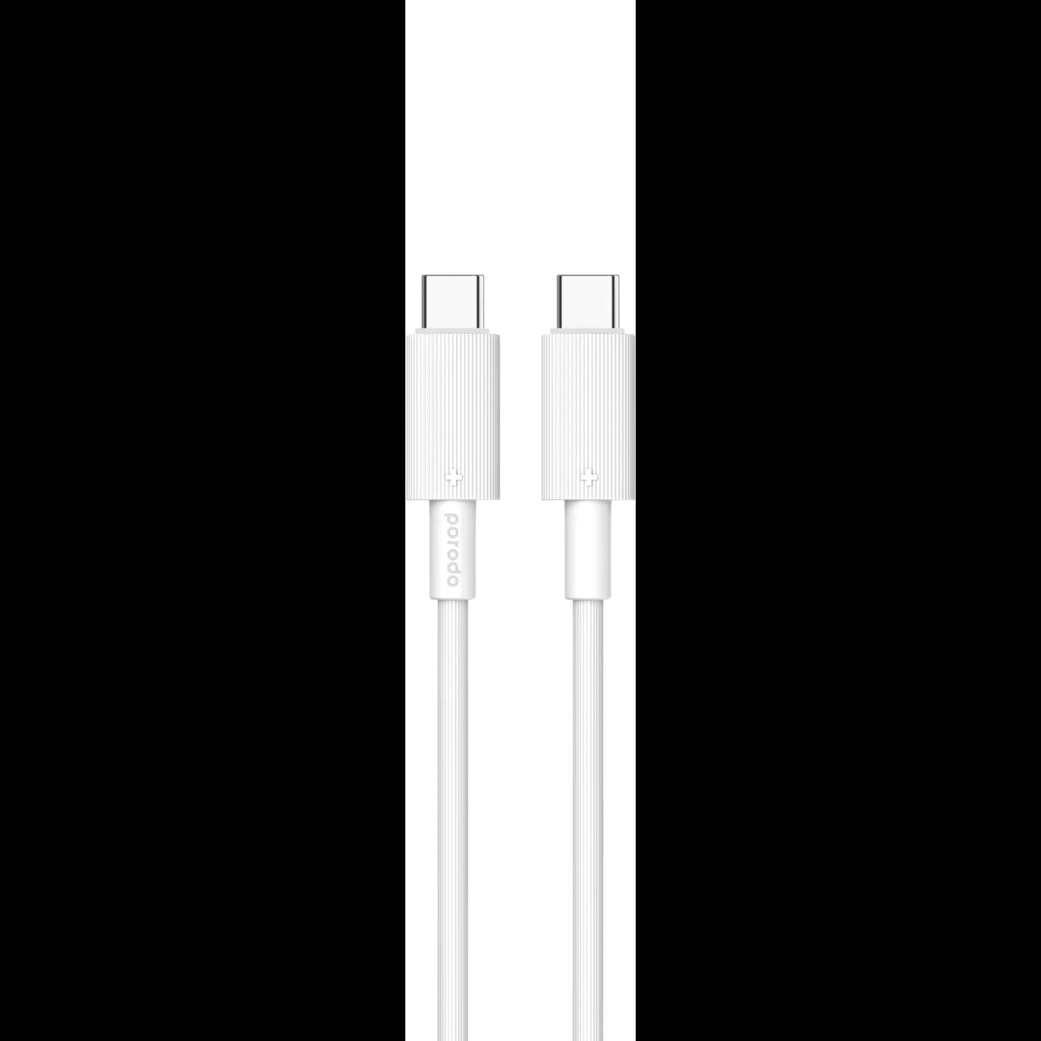 Porodo Type-C to C PVC Cable 1.2m - White — White 1 Porodo Type-C to C PVC Cable 1.2m - White — White 1