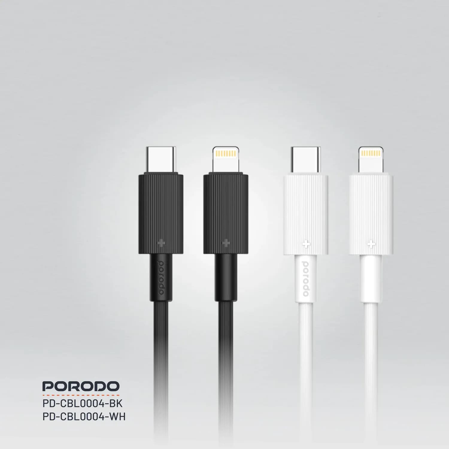Porodo USB-C to Lightning Cable - Durable, 1.2M, Black 4