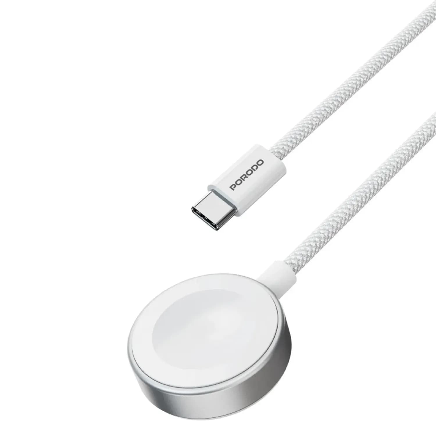 Porodo Magnetic Watch Charger - 2.5W USB-C, White 2