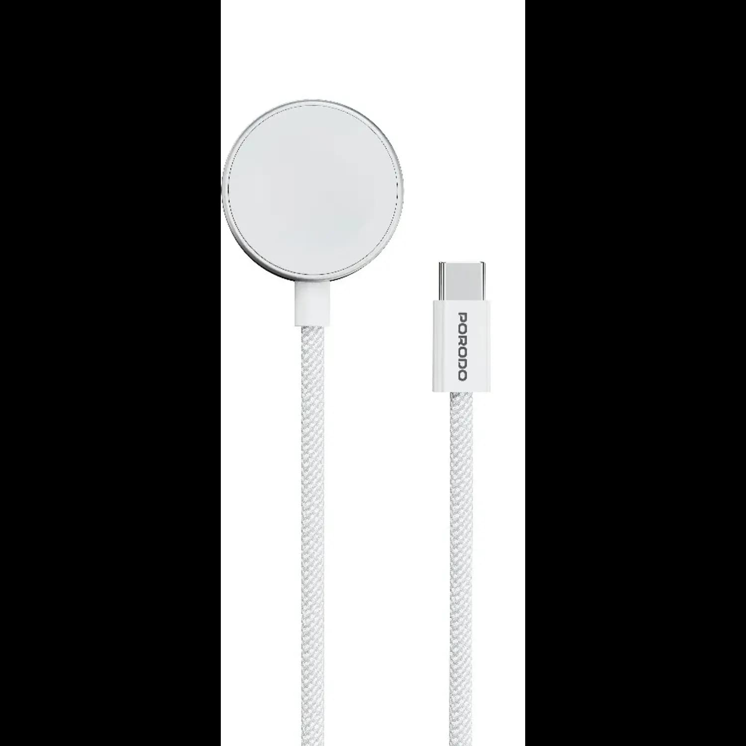 Porodo Magnetic Watch Charger - 2.5W USB-C, White 1 Porodo Magnetic Watch Charger - 2.5W USB-C, White 1