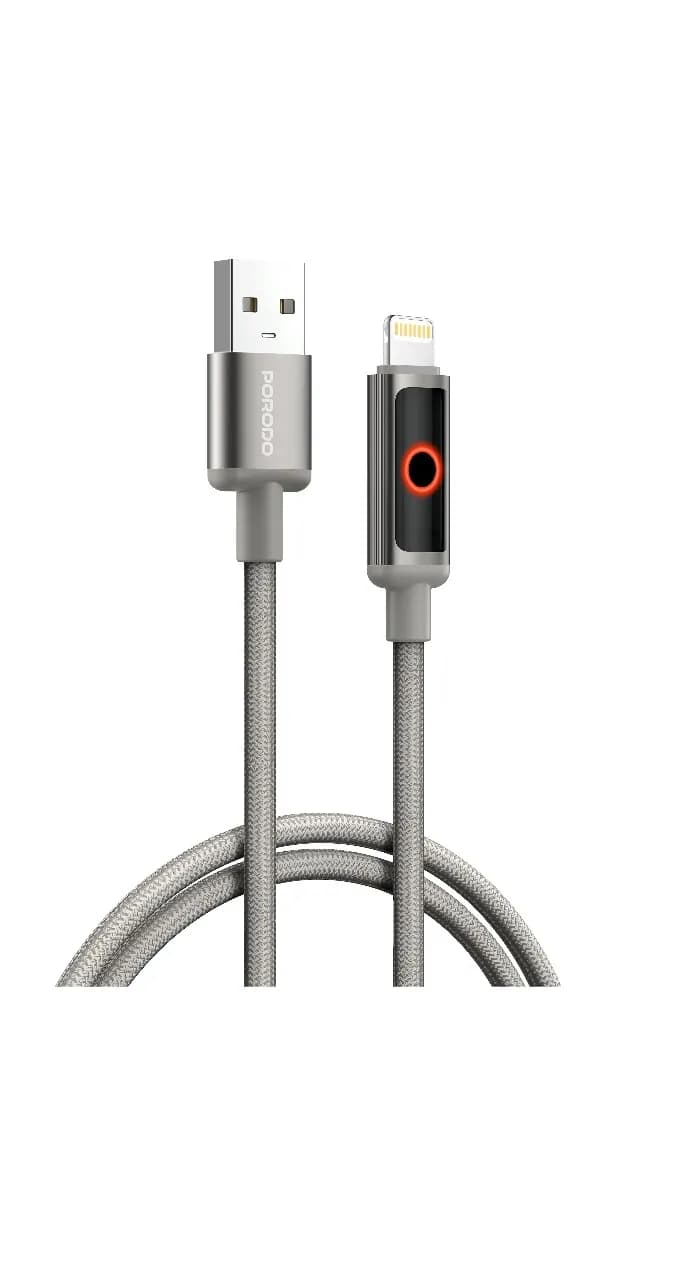 Porodo ChargeLite USB-A to Lightning High-Speed Charging Cable - Gray 3