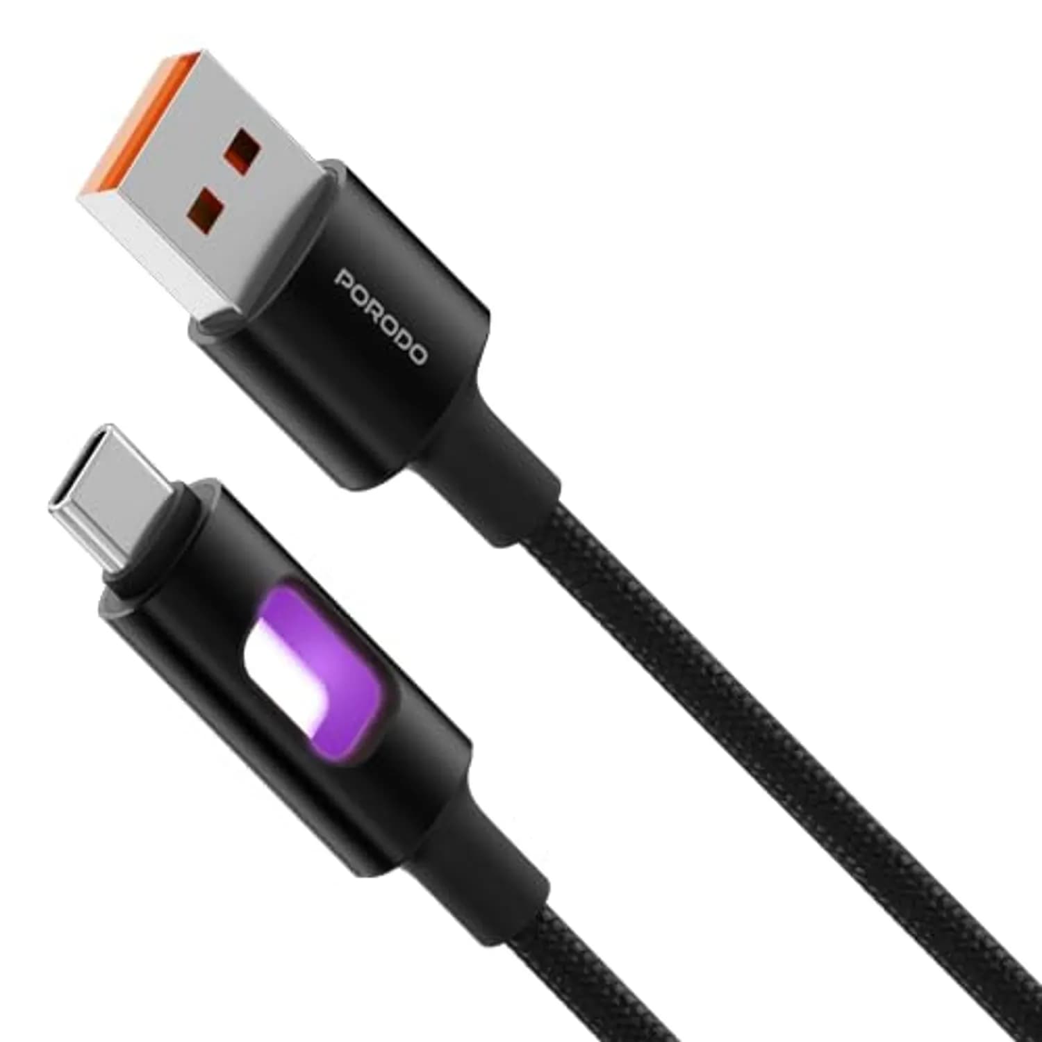 Porodo USB-C to Lightning Cable - 60W PD, LED, Braided, 1.2m 1 Porodo USB-C to Lightning Cable - 60W PD, LED, Braided, 1.2m 1