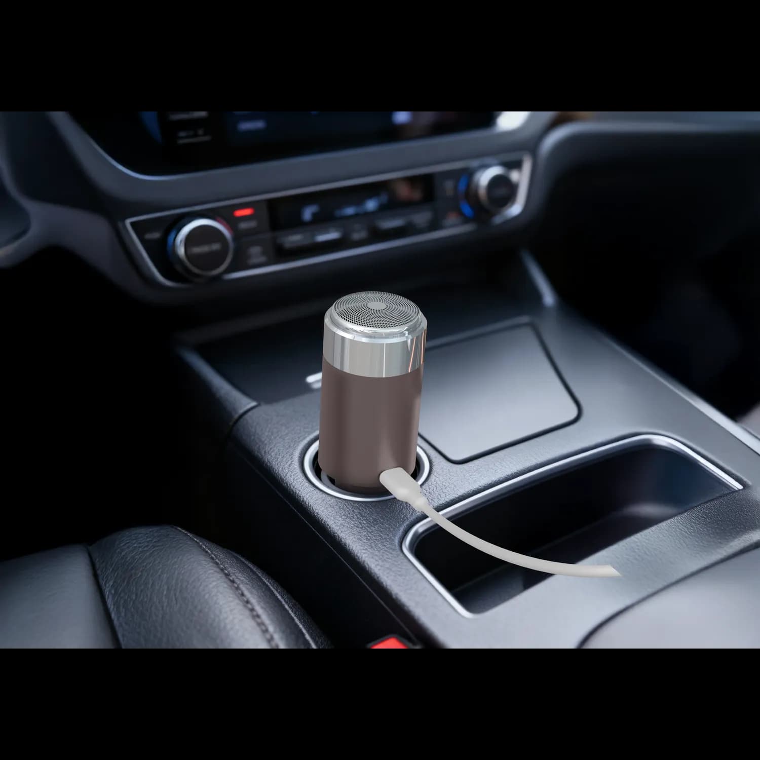 Porodo Car Charger - 30W with Shaver, Brown 3