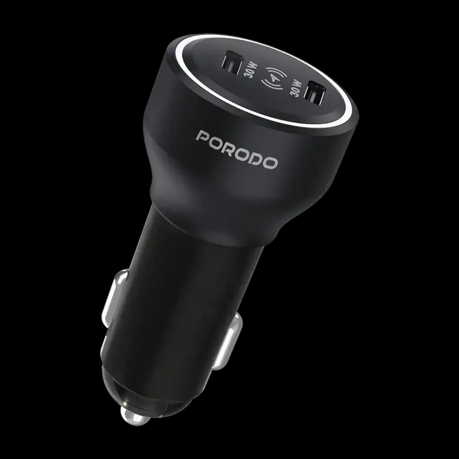 Porodo Car Charger Velano - Dual USB-C, Black Porodo Car Charger Velano - Dual USB-C, Black