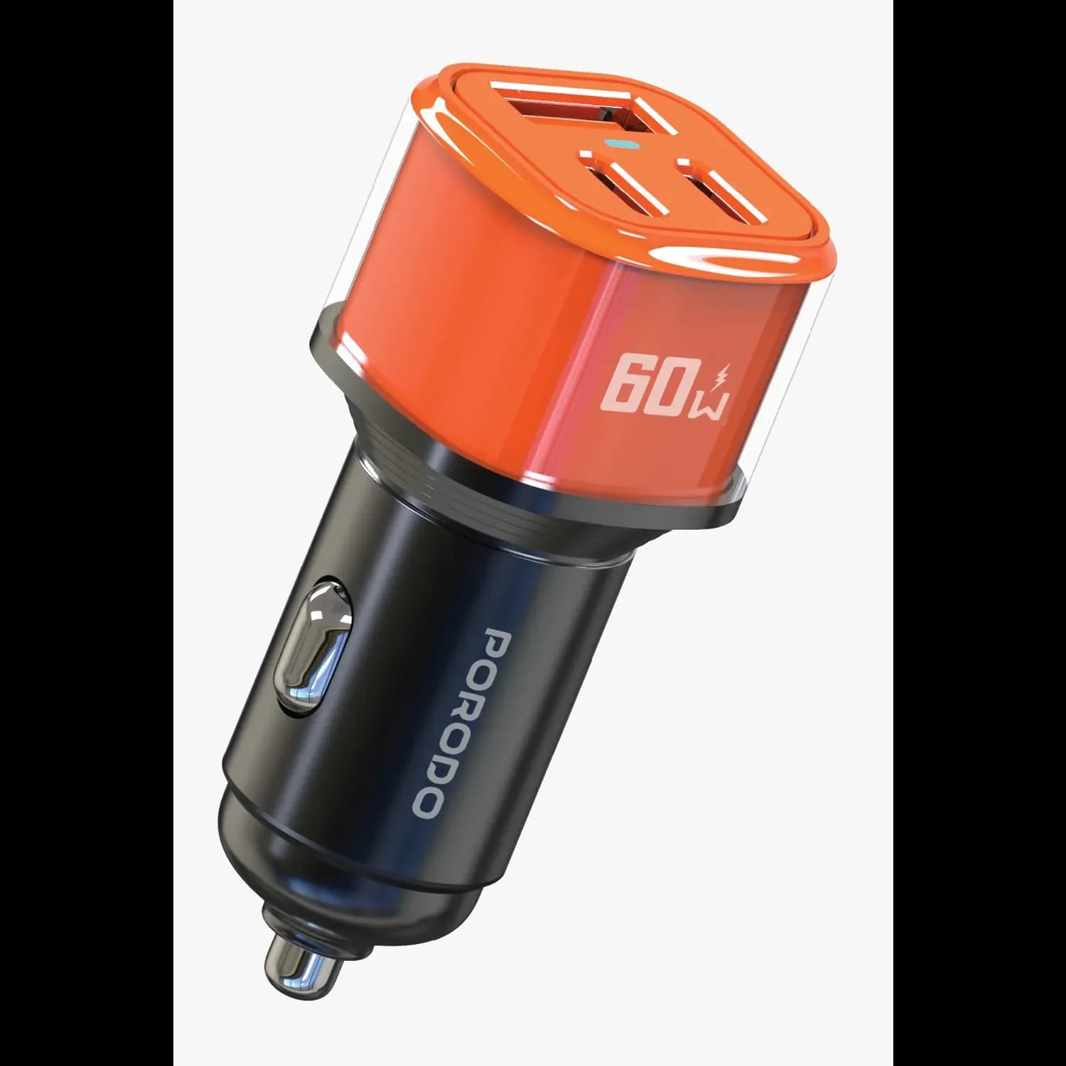 Porodo Car Charger Averin - 60W Multi-Port, Orange 1 Porodo Car Charger Averin - 60W Multi-Port, Orange 1