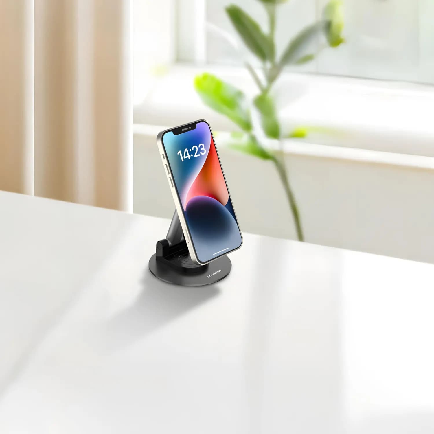Porodo Magnetic Phone Holder - Adjustable, 360° Rotatable, Black 3