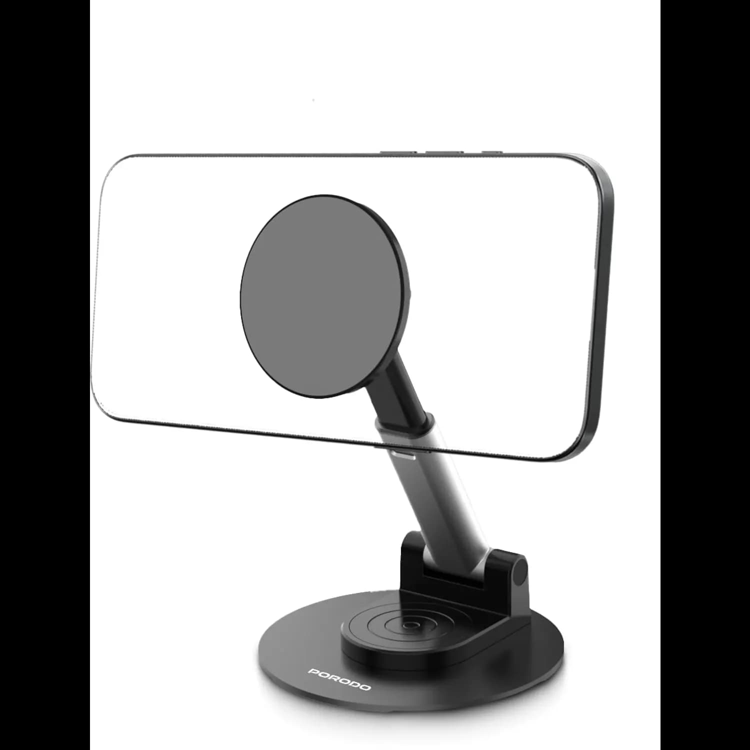 Porodo Magnetic Phone Holder - Adjustable, 360° Rotatable, Black 1