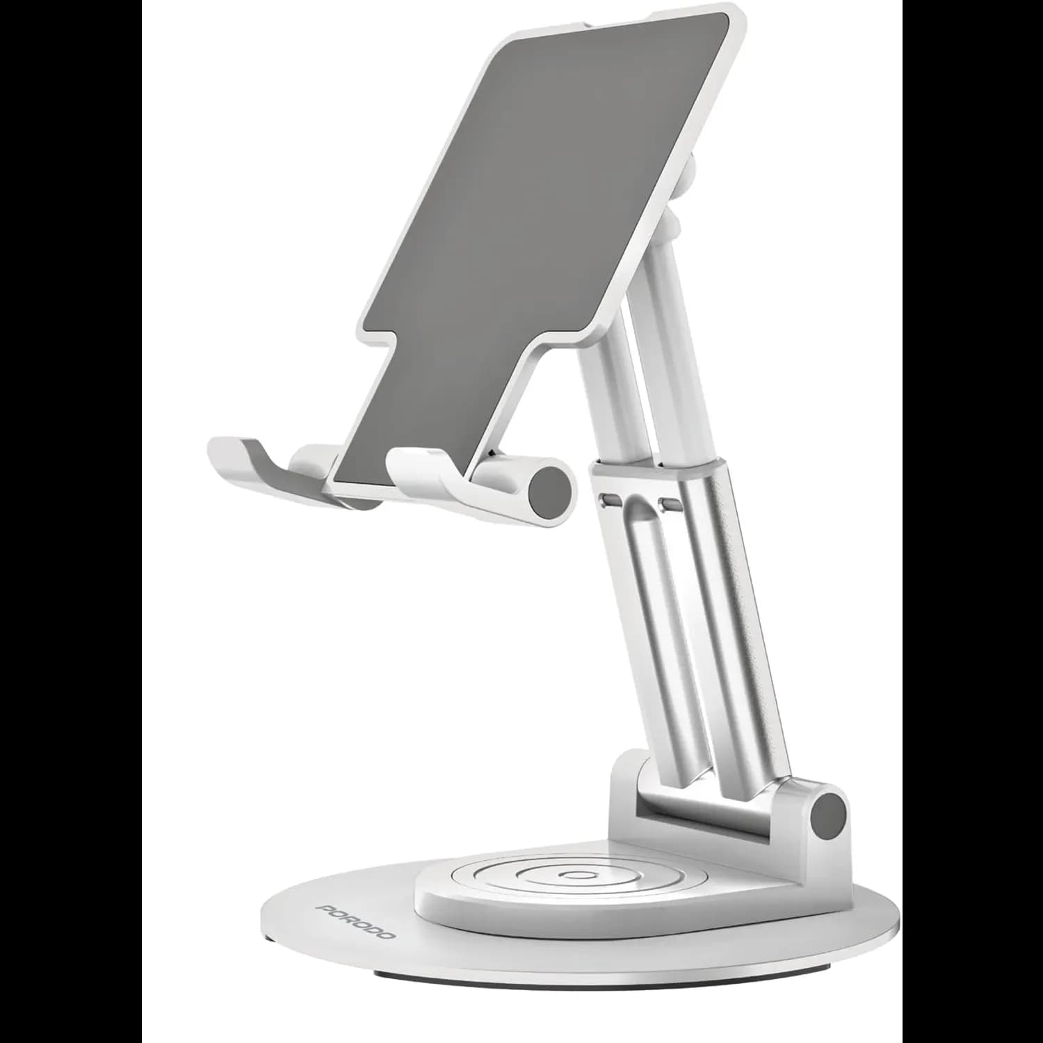 Porodo Foldable Phone & Tablet Stand - Adjustable, White 1