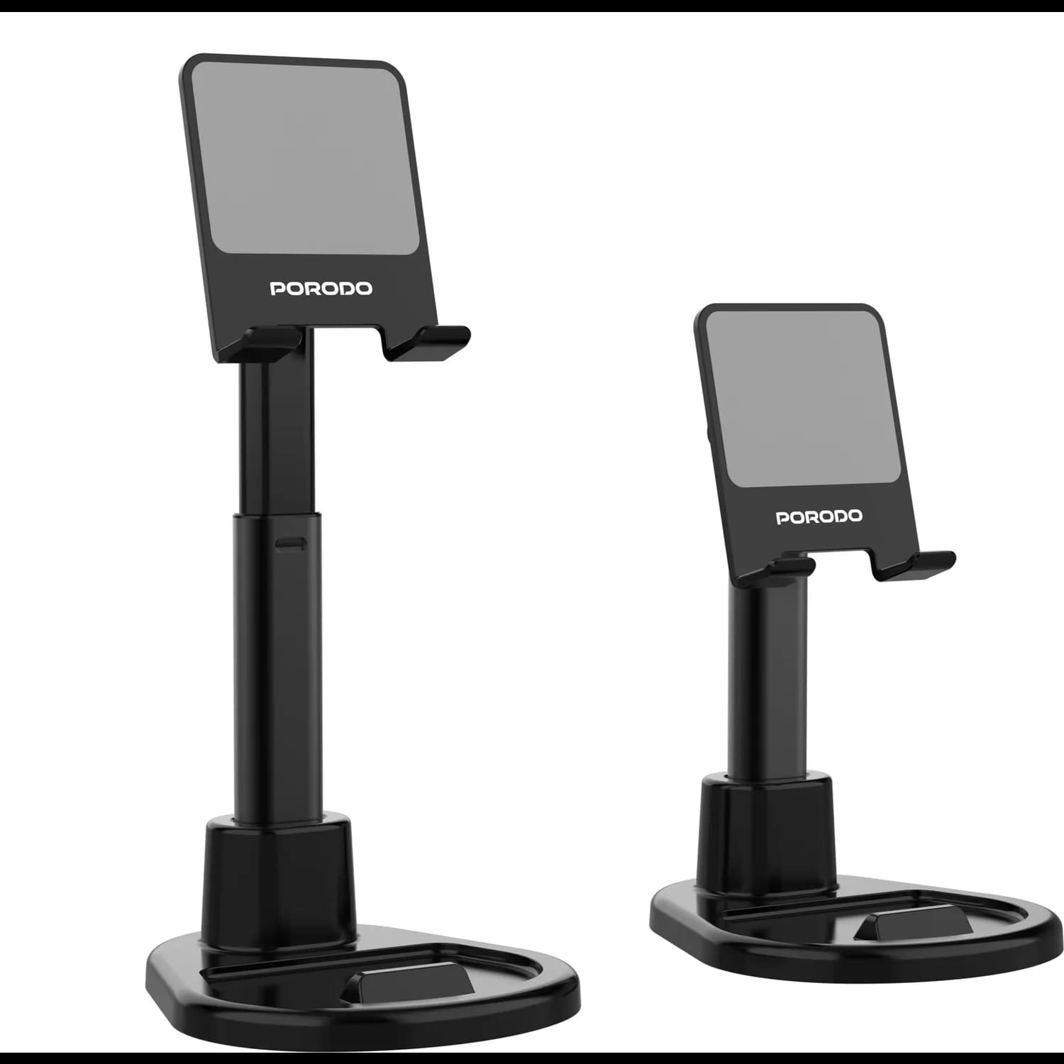 Porodo Phone & Tablet Stand - Multi-Angle, Adjustable, Black 4