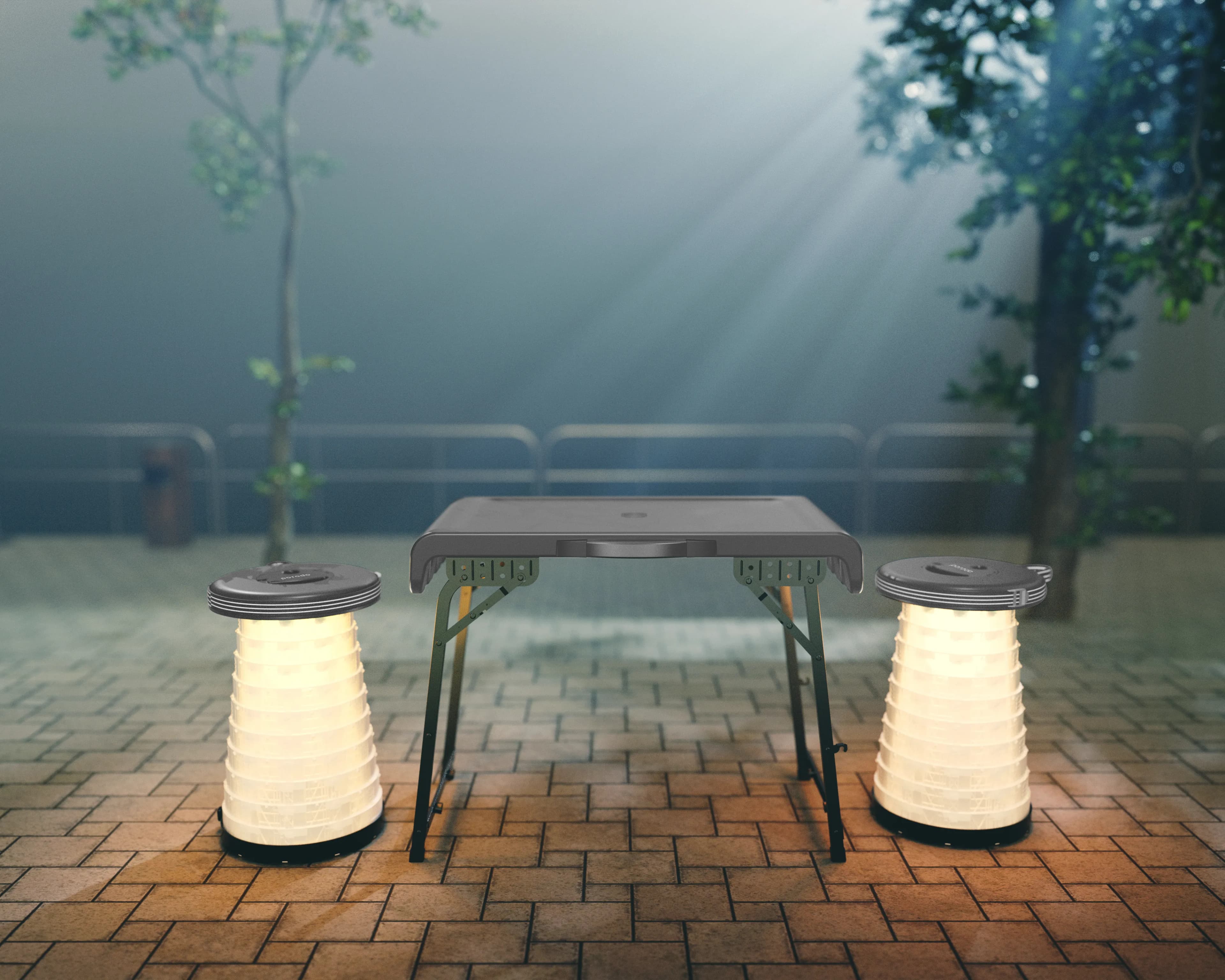 Portable Camping Table & Stool Set 2