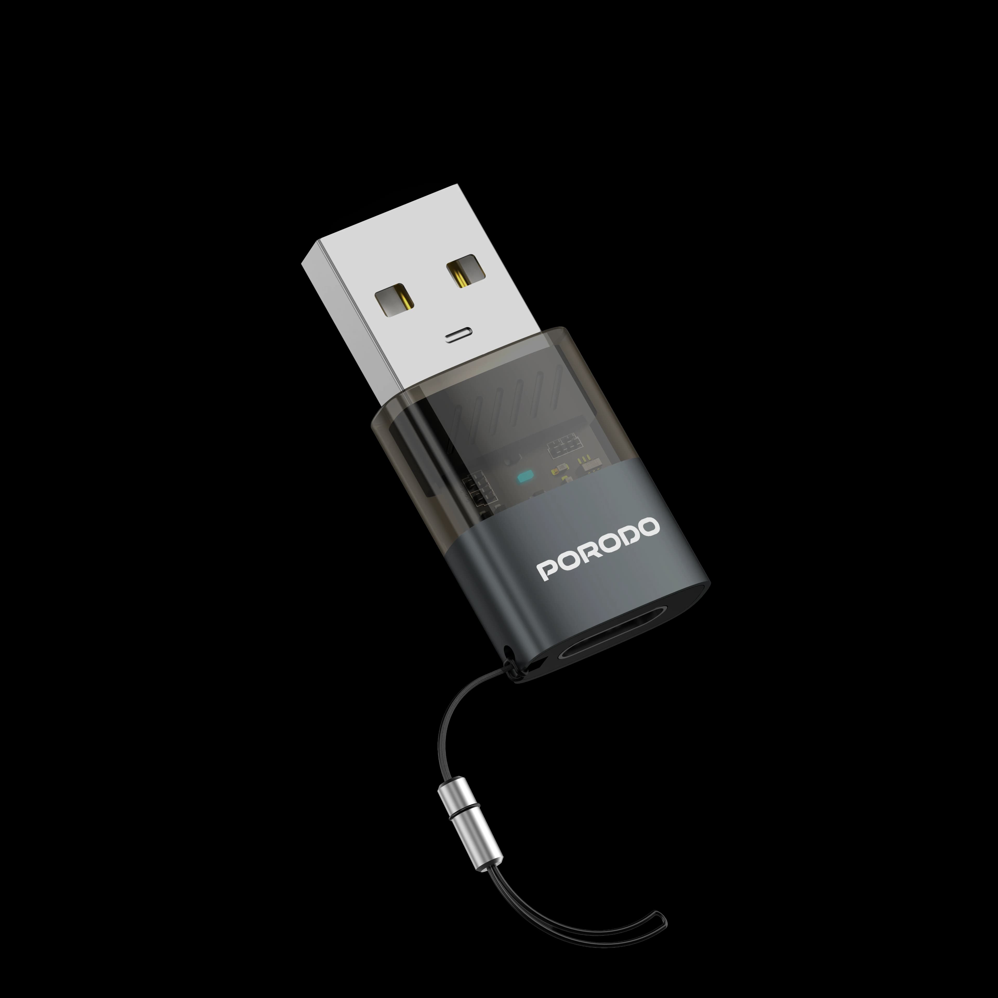 Porodo MiniLink USB-C to USB-A OTG Adapter PDCTOA50 - Grey 1 Porodo MiniLink USB-C to USB-A OTG Adapter PDCTOA50 - Grey 1