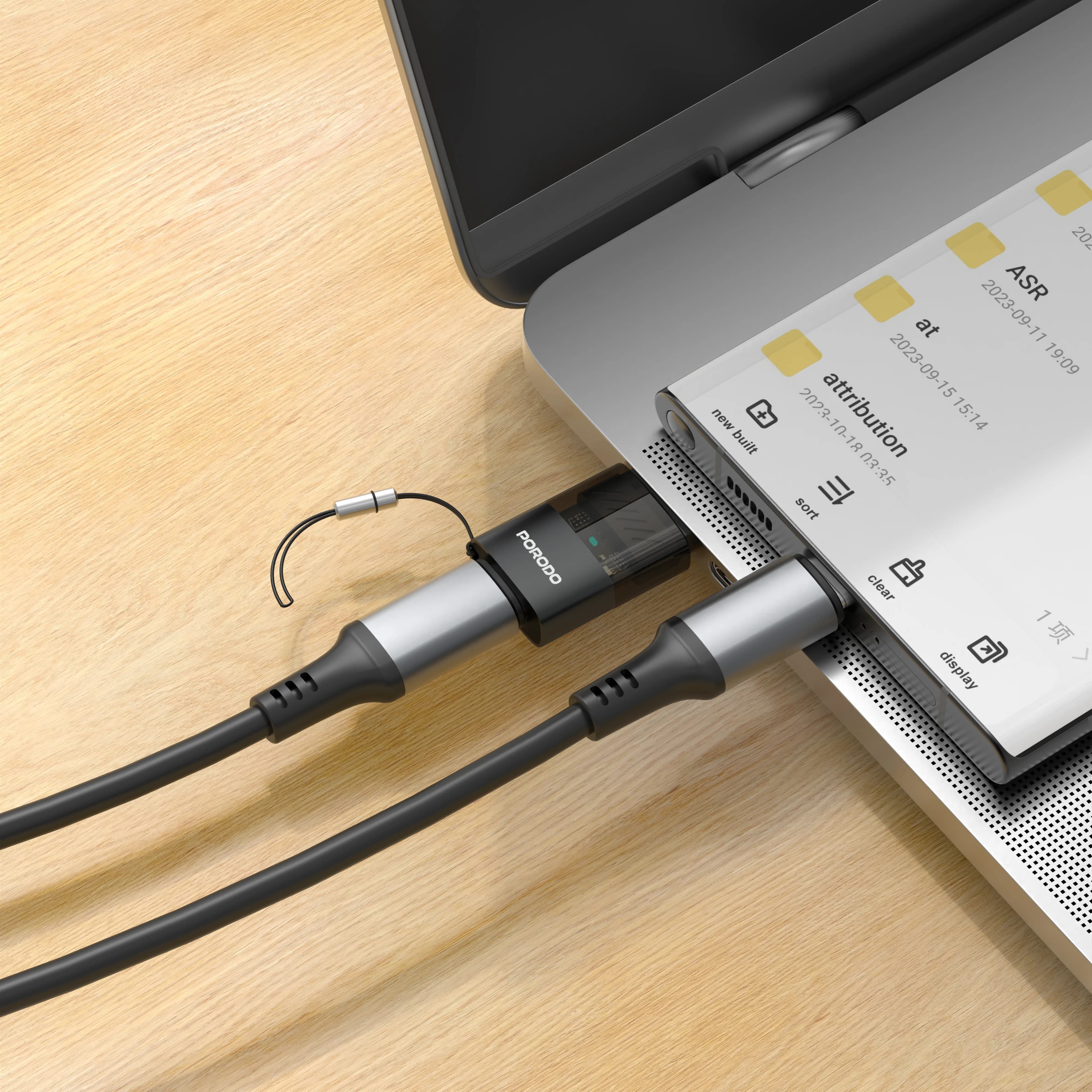 Porodo MiniLink USB-C to USB-A OTG Adapter PDCTOA50 - Grey 2