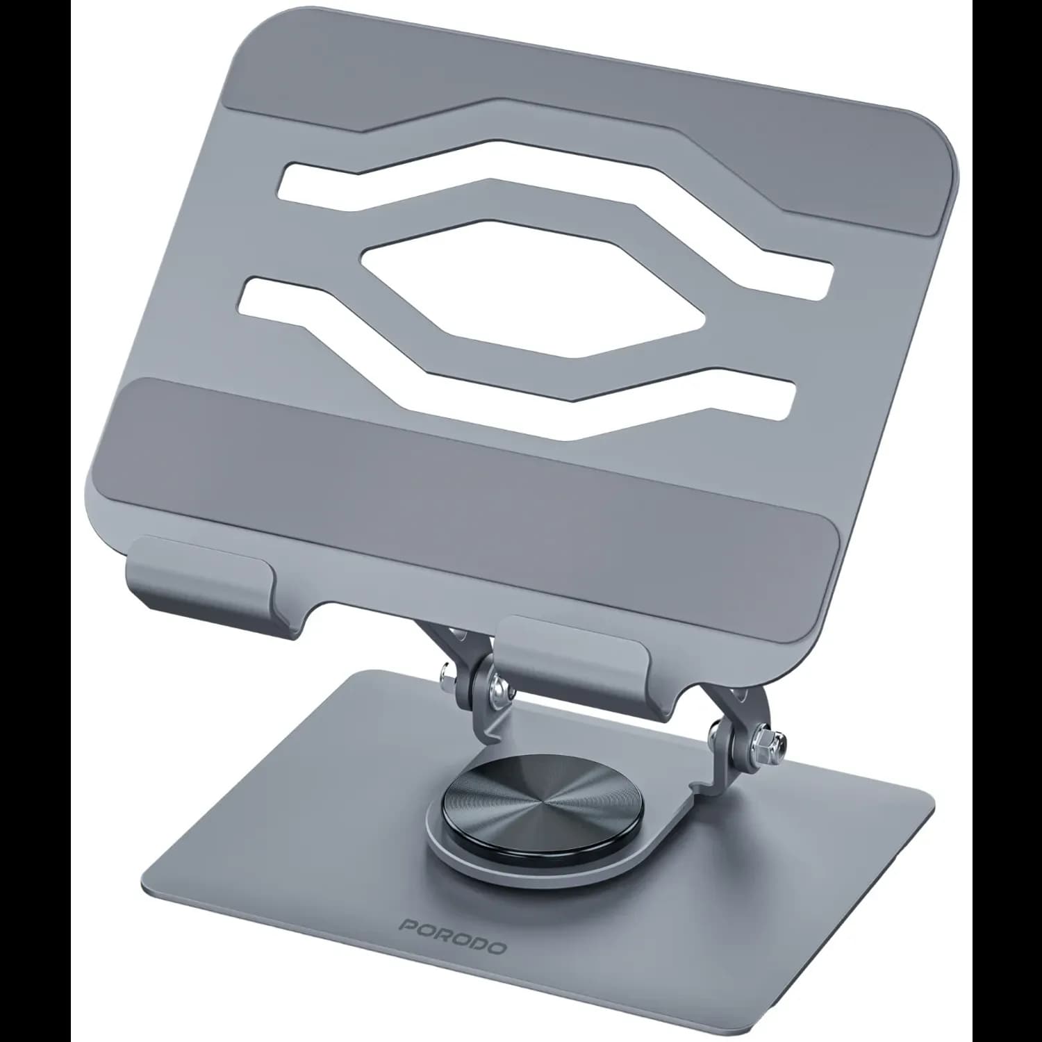 Porodo Tablet Holder - 360° Rotatable, Gray 1 Porodo Tablet Holder - 360° Rotatable, Gray 1