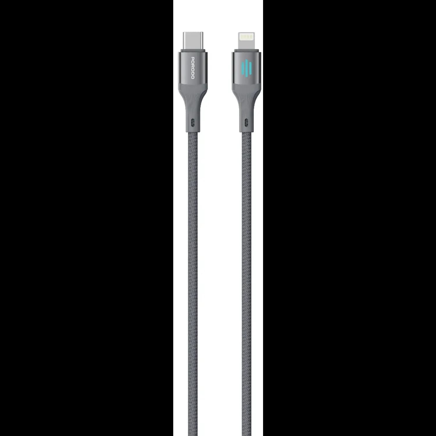 Porodo USB-C to Lightning Cable - 27W PD, Gray — Silver 2