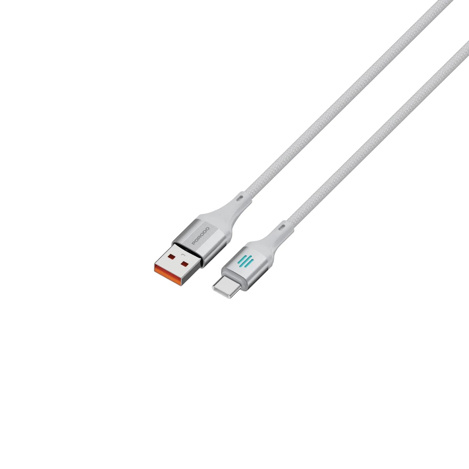 Porodo USB-A to USB-C Cable - 3A, 1M, Silver — Silver 3