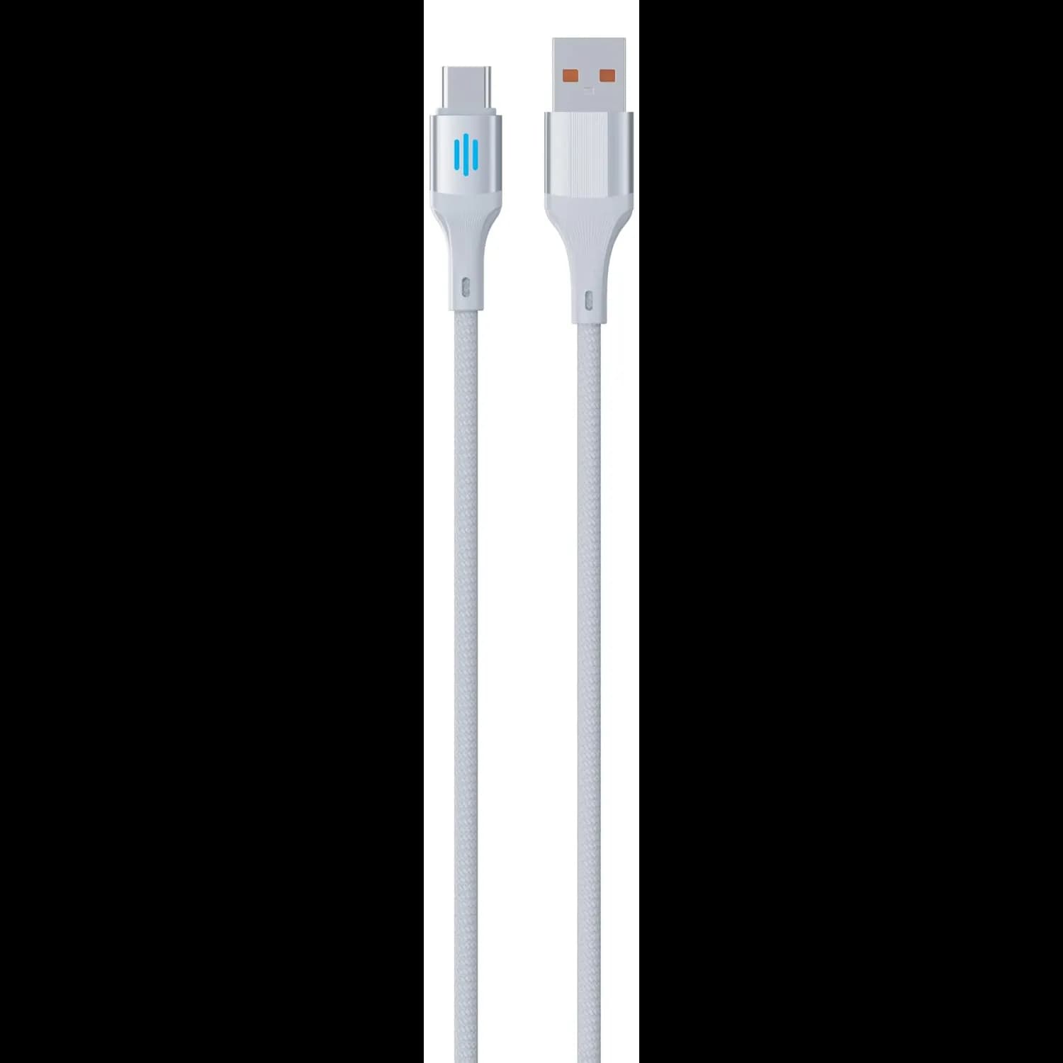 Porodo USB-A to USB-C Cable - 3A, 1M, Silver — Silver 1 Porodo USB-A to USB-C Cable - 3A, 1M, Silver — Silver 1