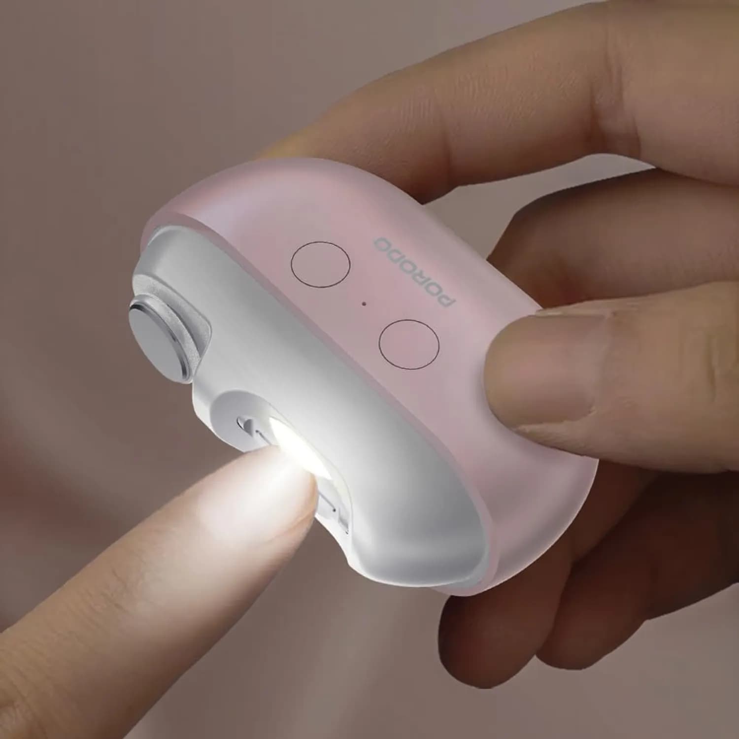 Porodo Electric Nail Clipper - Multifunctional, Pink — Pink 4