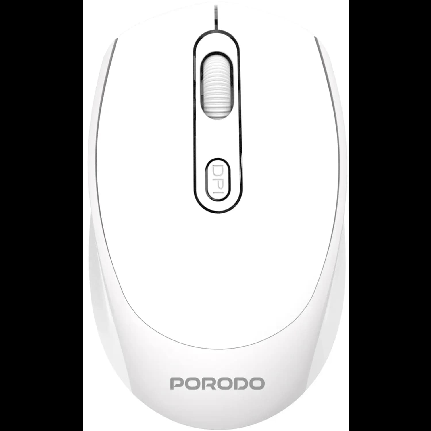 Porodo Wireless Mouse - Bluetooth 5.4, White — Black 2