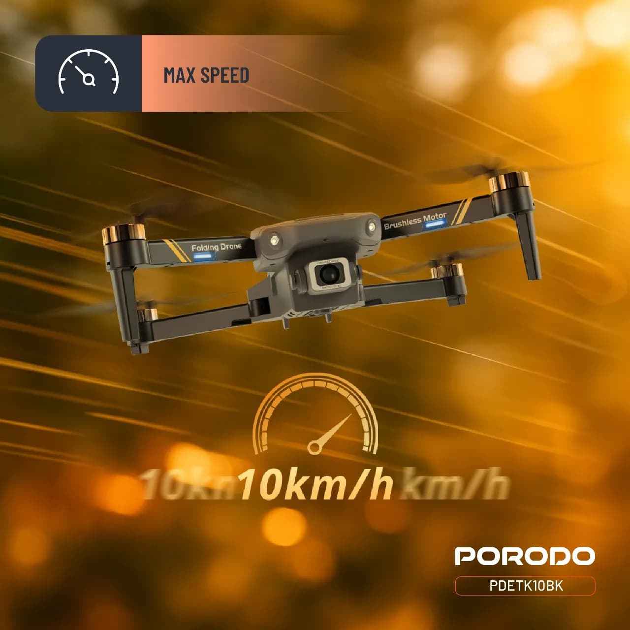 Porodo Aero View Drone - Black 3