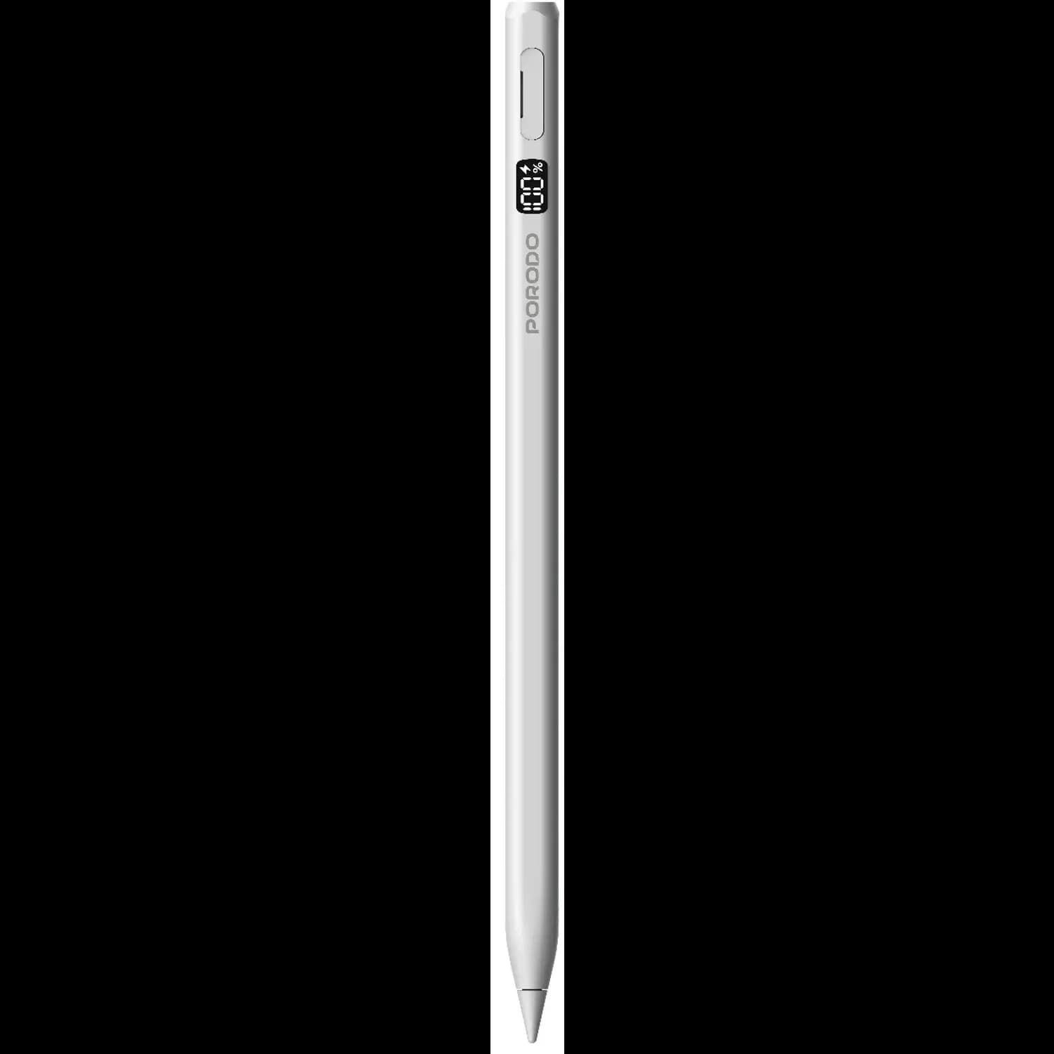 Porodo Stylus Pen - Magnetic Charging, White — Black 2