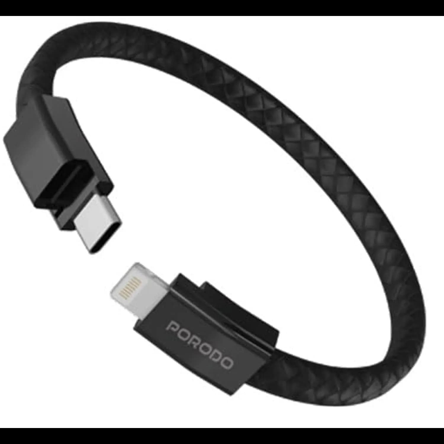 Porodo Magnetic USB-C to Lightning Cable - 27W Fast Charge, Black Porodo Magnetic USB-C to Lightning Cable - 27W Fast Charge, Black