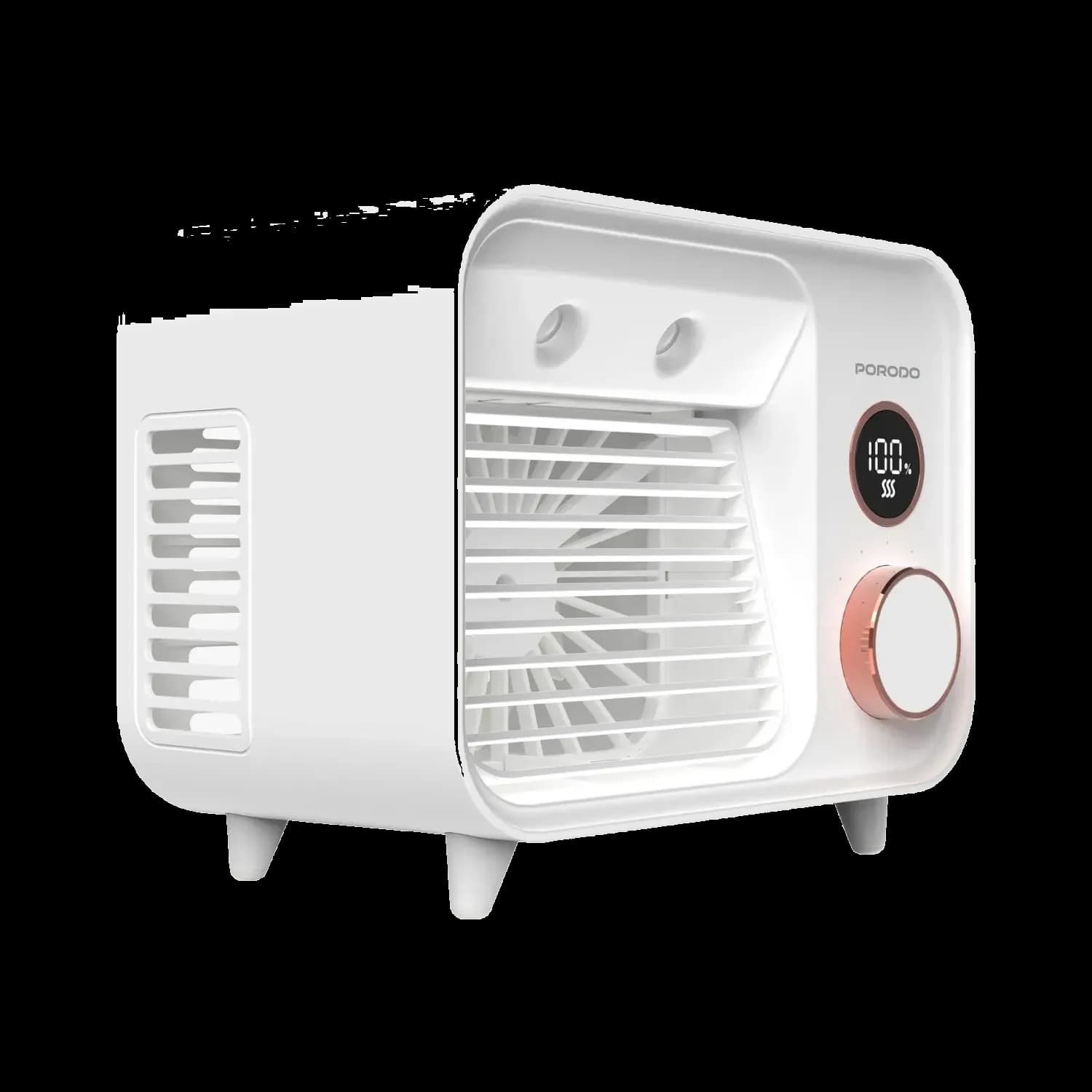 Porodo Mini Mist Fan - Rechargeable 5-Speed, White 1