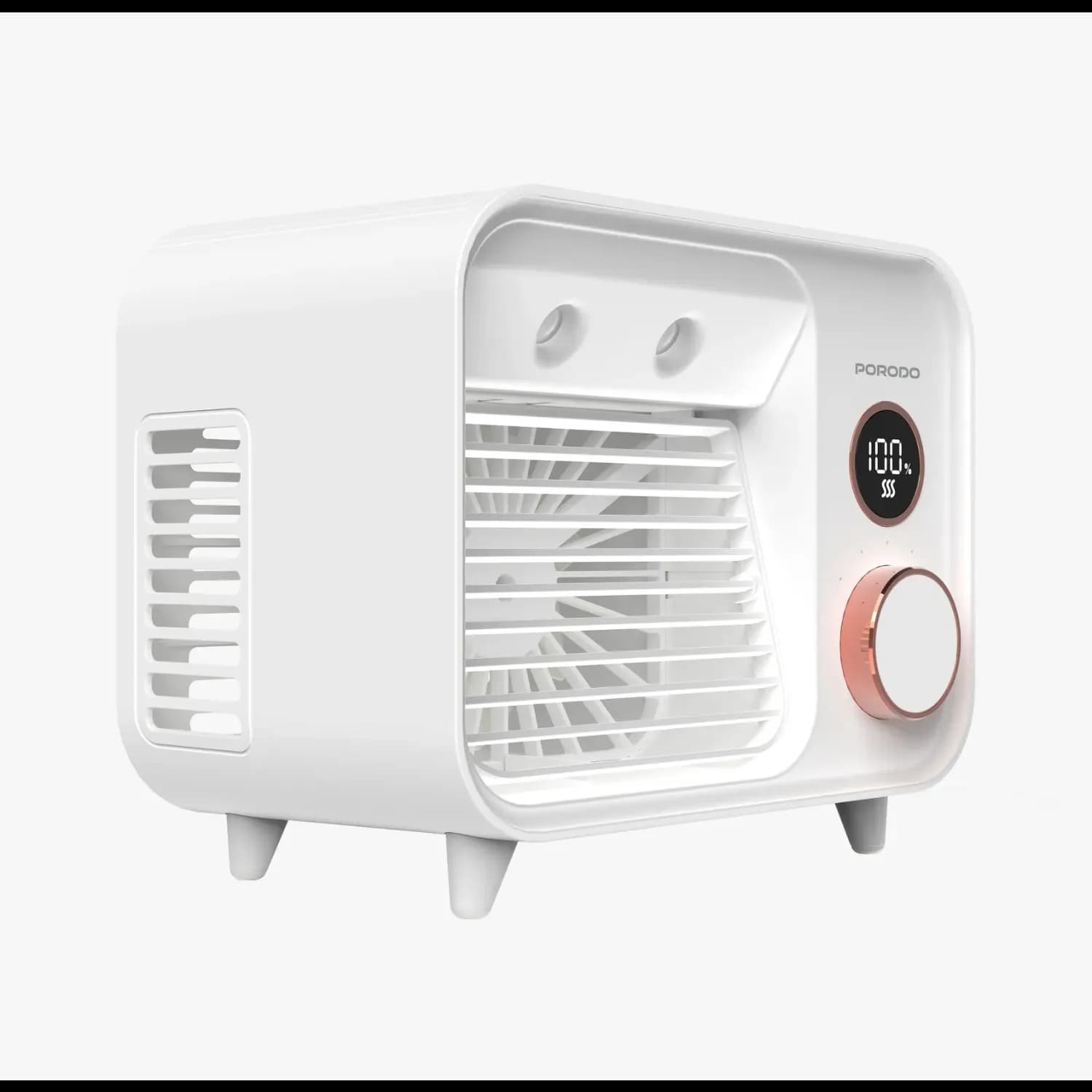Porodo Mini Mist Fan - Rechargeable 5-Speed, White 2