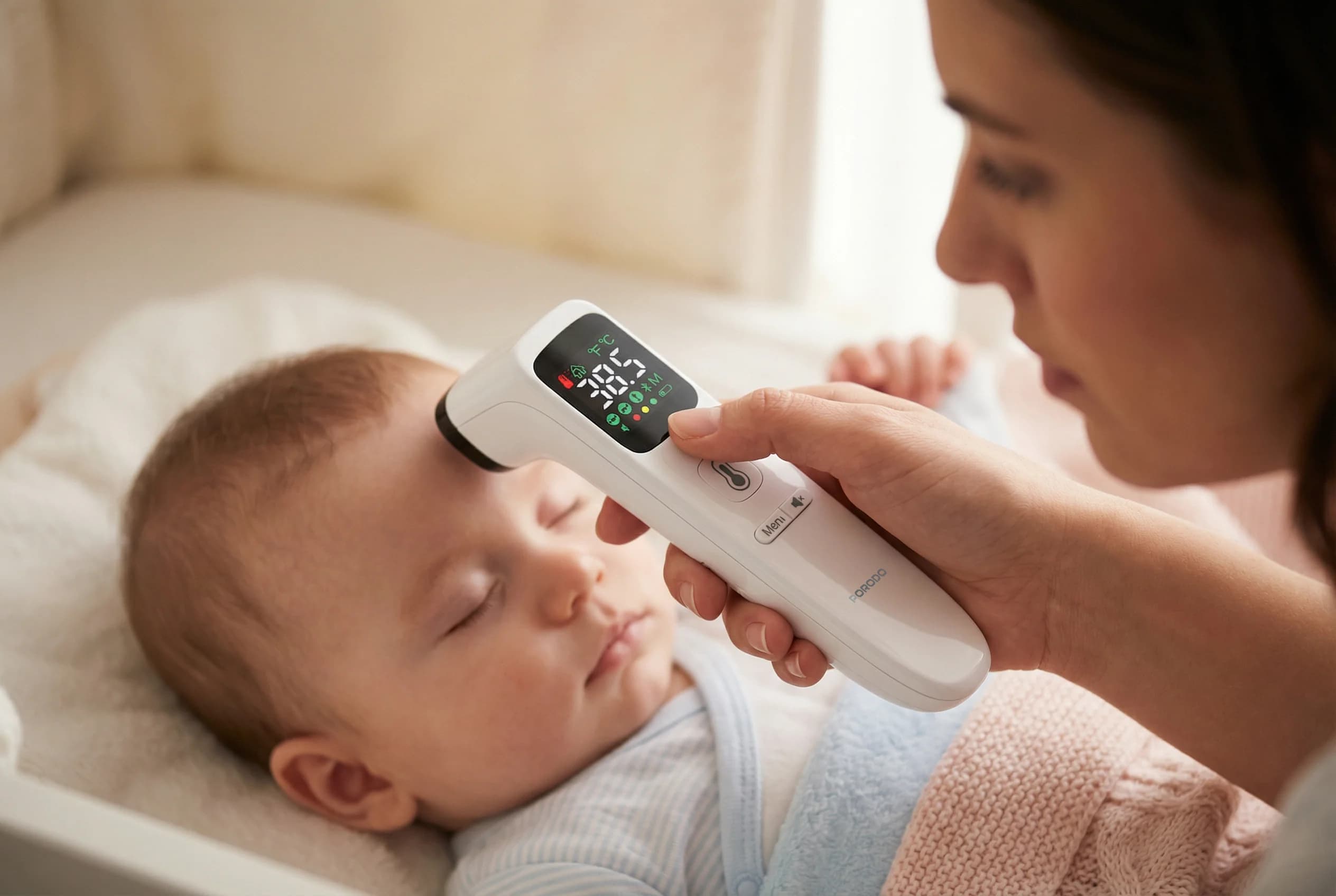 Porodo LiveOn - MULTI-MODE THERMOMETER LED Display - White 1