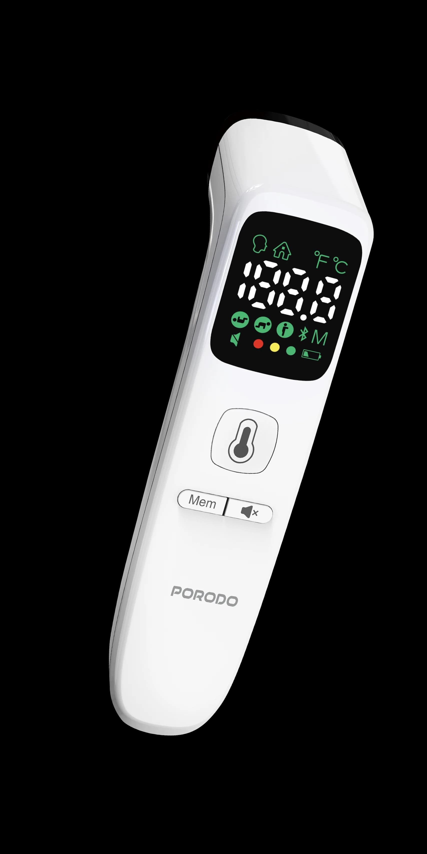 Porodo LiveOn - MULTI-MODE THERMOMETER LED Display - White 2