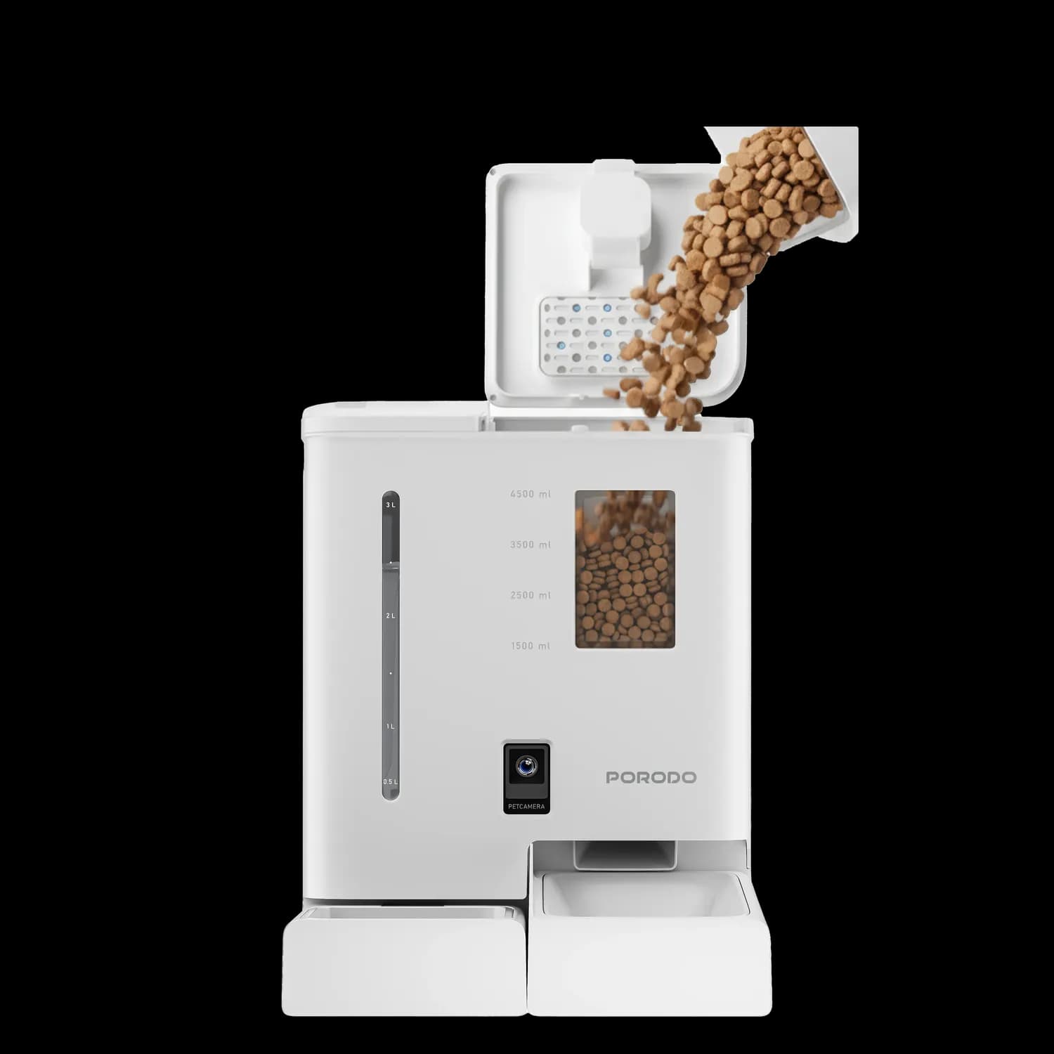 Porodo Petmate Automatic Feeder - Wi-Fi, 5L Food & 4L Water, White 4