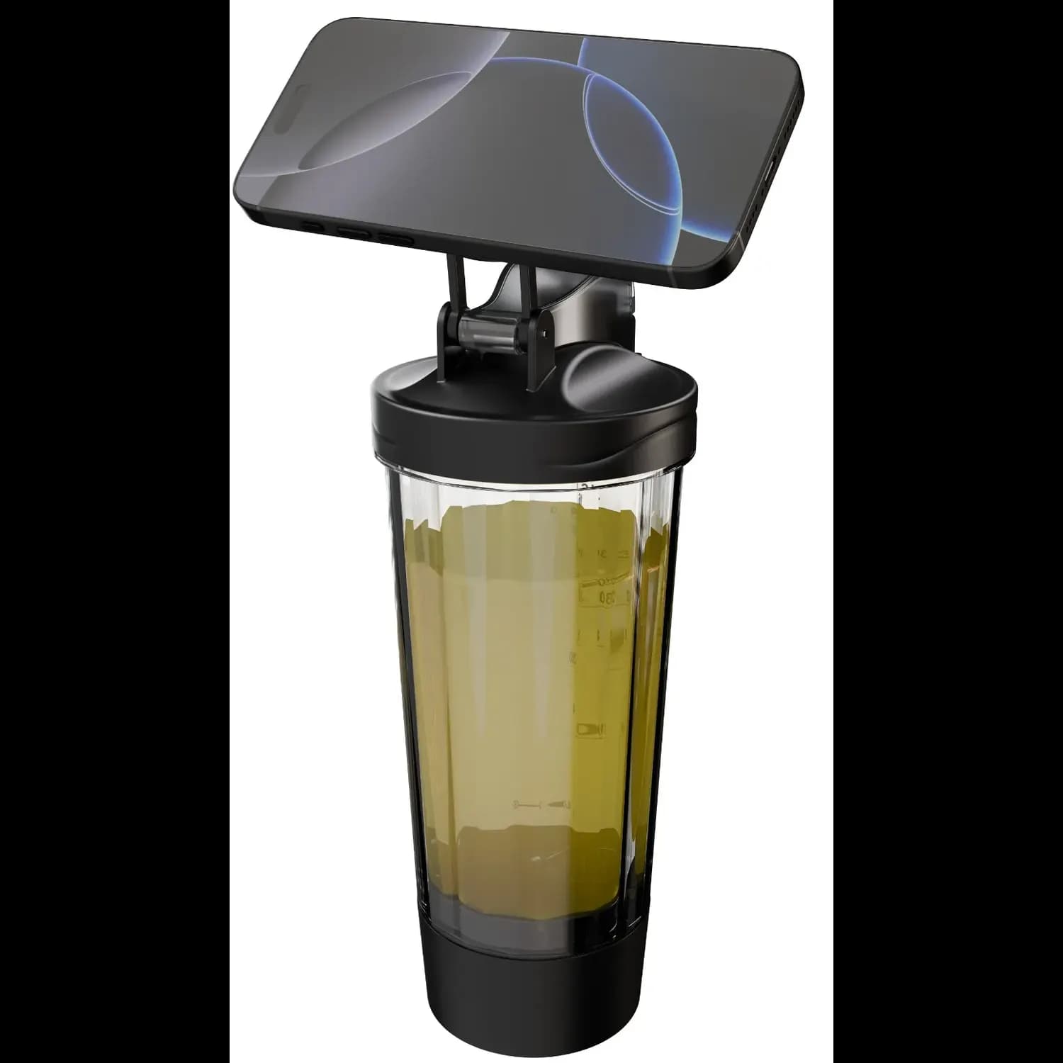 Porodo Electric Protein Shaker Bottle - 700ml, Power Bank, Black 1
