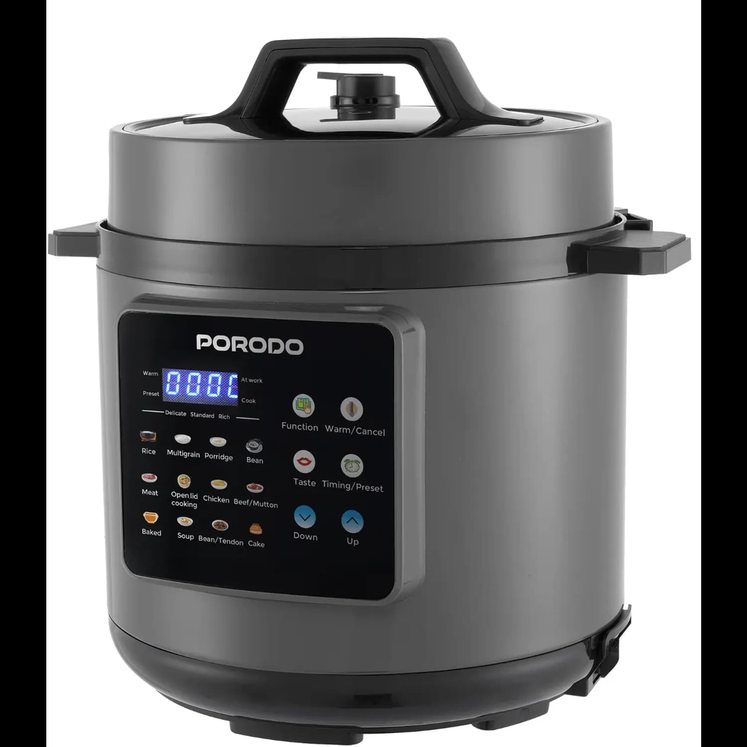 Porodo Pressure Cooker - 1300W, 6L, Gray 2