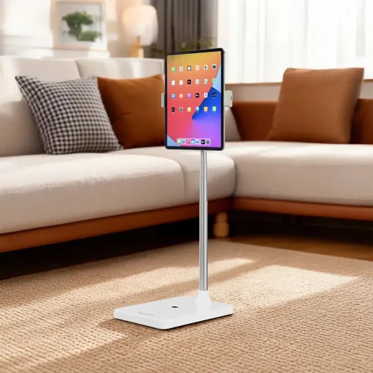Porodo Tablet & Phone Floor Stand - Telescopic, 270° Rotation, Multifunctional 3